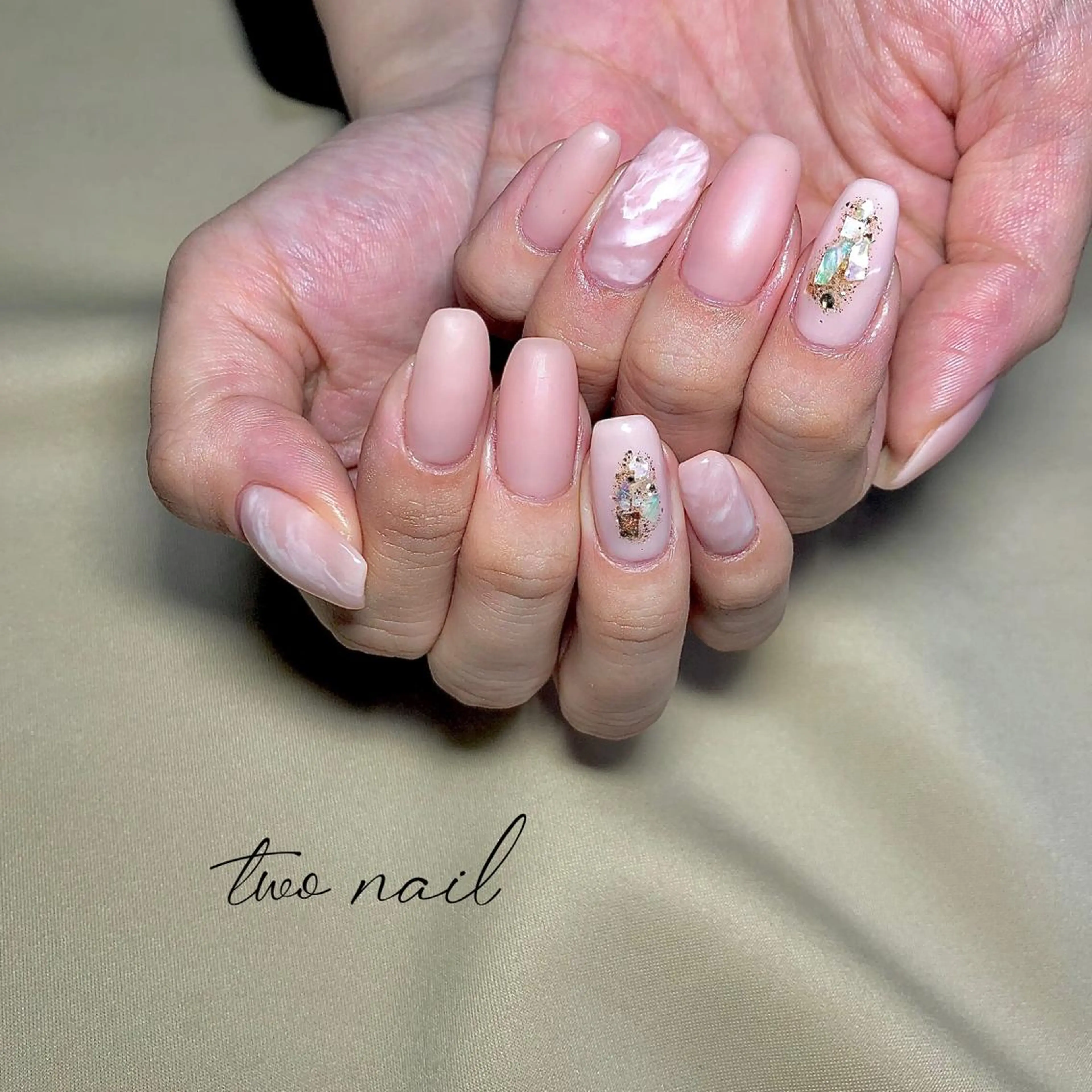 ネイル アートネイル フットネイル ハート ニュアンスネイル ホワイト two nailのネイルデザイン