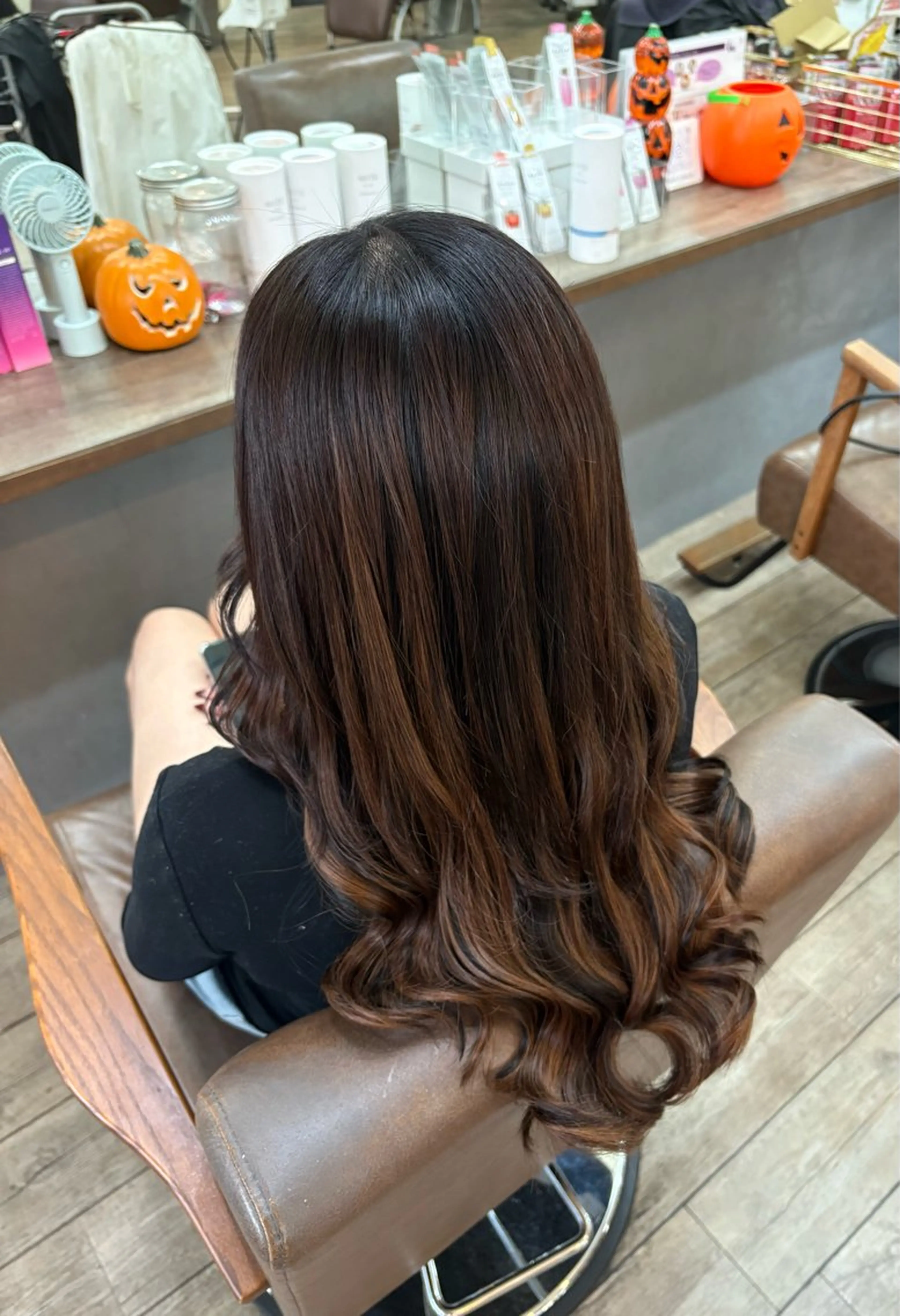 ロング シールエクステ エクステ エクステ 黒坂 佳乃のヘアスタイル