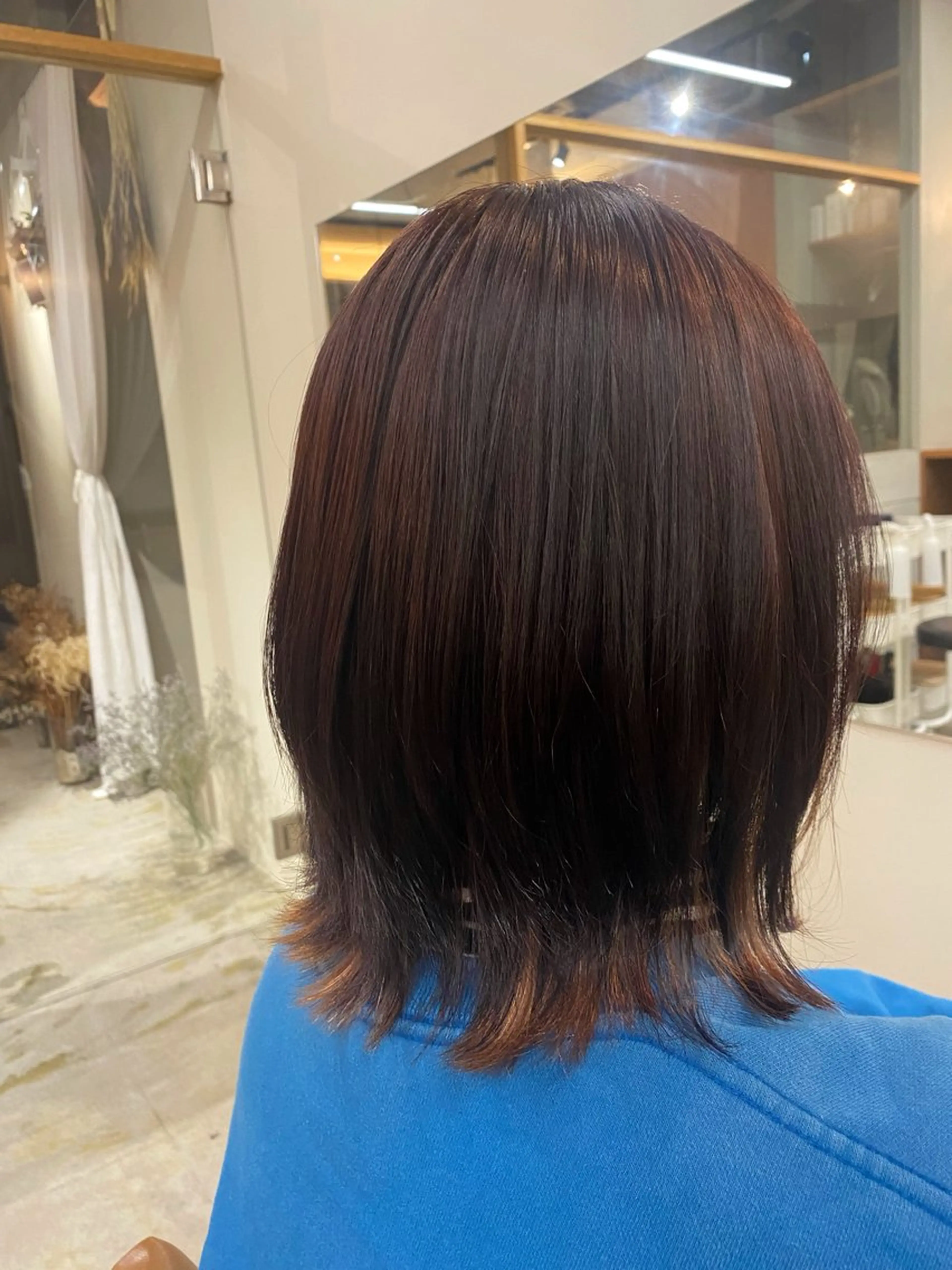 ミディアム カット ヘアカラー トリートメント 🌻花屋併設🌻濱 幸帆のヘアスタイル