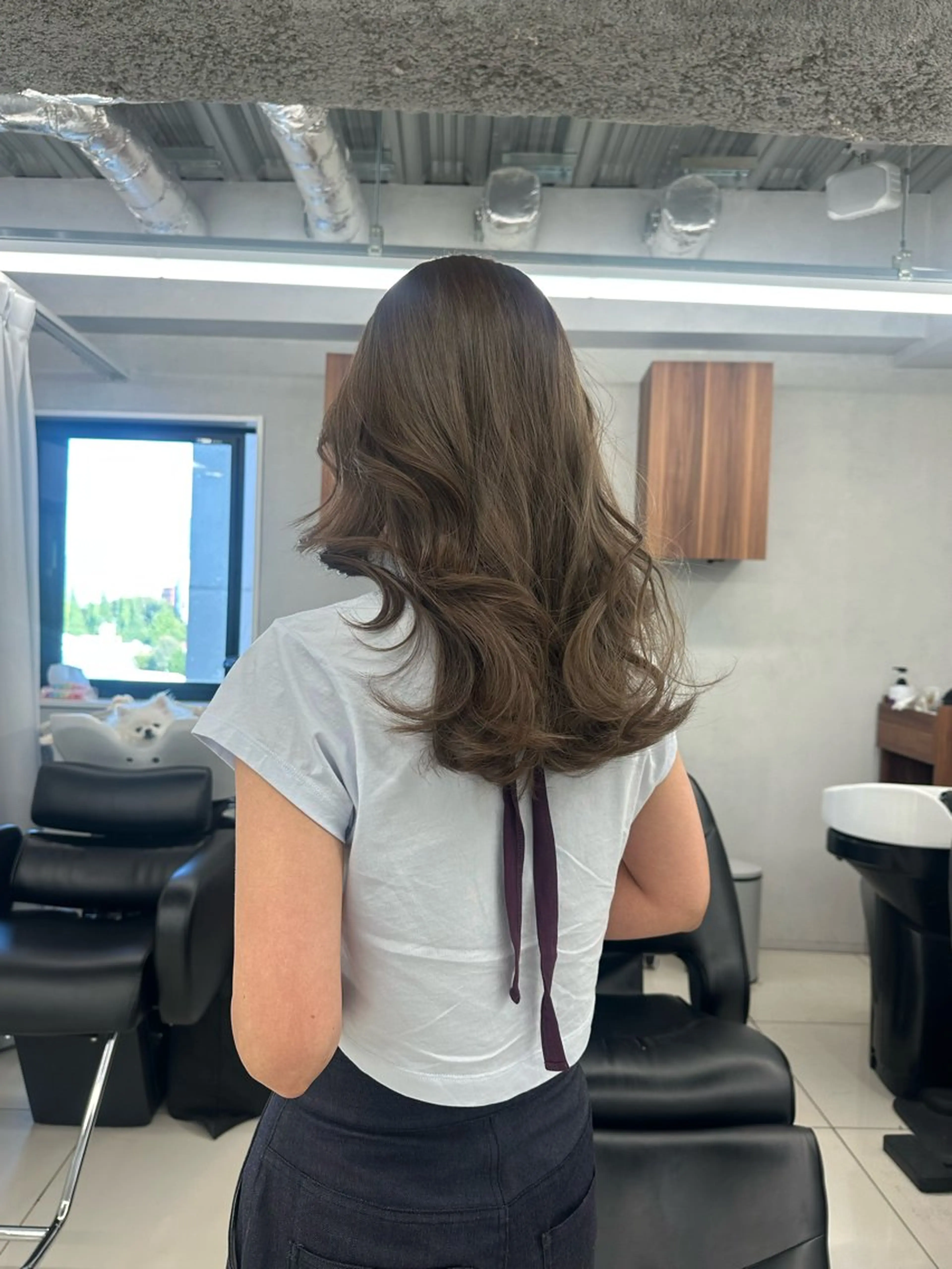 セミロング カラー キッズ ヘアカラー オトナヘア🌿 harukaのヘアスタイル