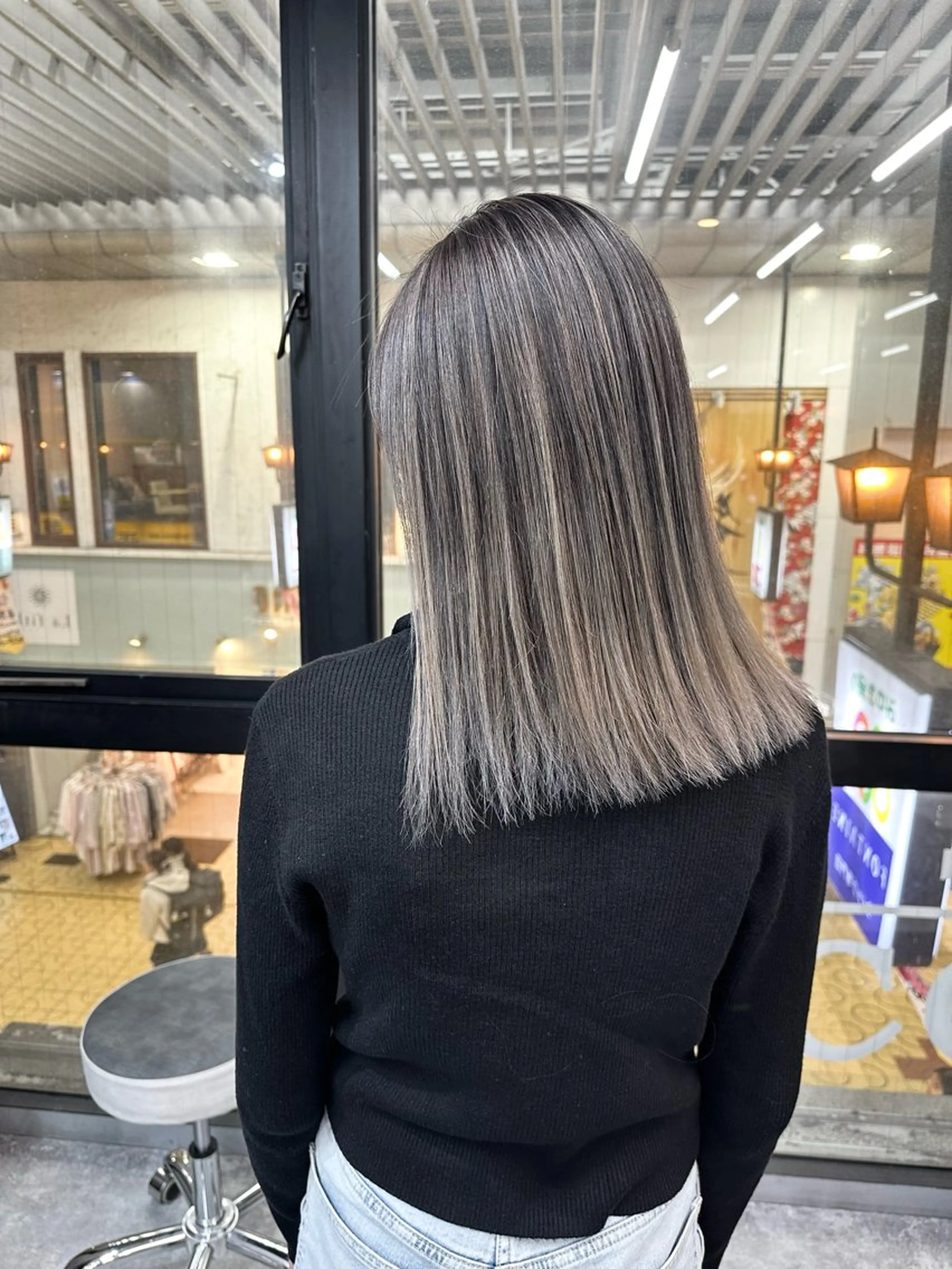 セミロング セミロングパーマ ミストバング ハイライト 髪質改善 ヨシンモリ HAIR SMILE COEURのその他イメージ
