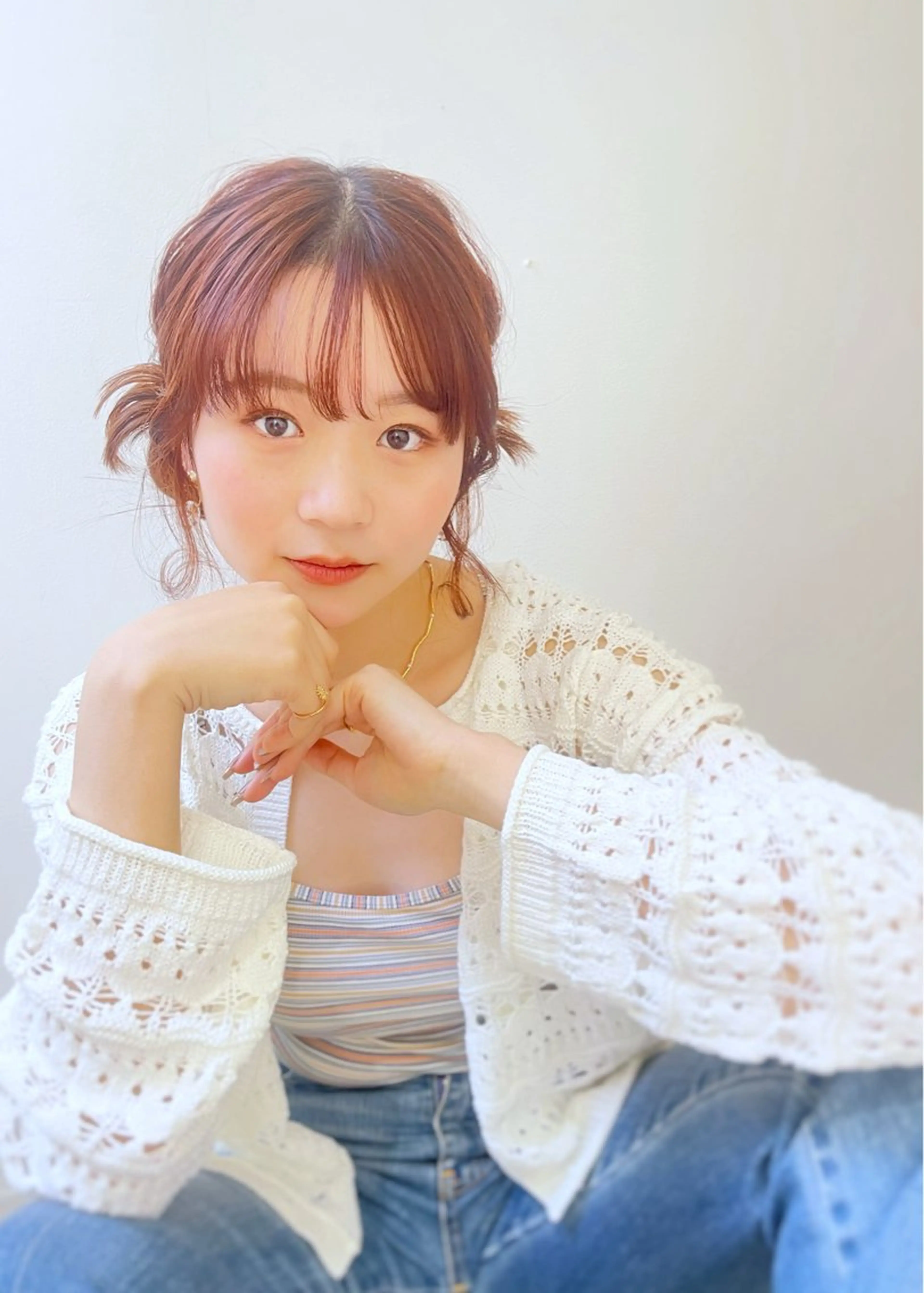 セミロング ヘアアレンジ 似合わせカット ヘアセット 🫧ぷる艶カラー🫧 Yuubi🦩のヘアスタイル