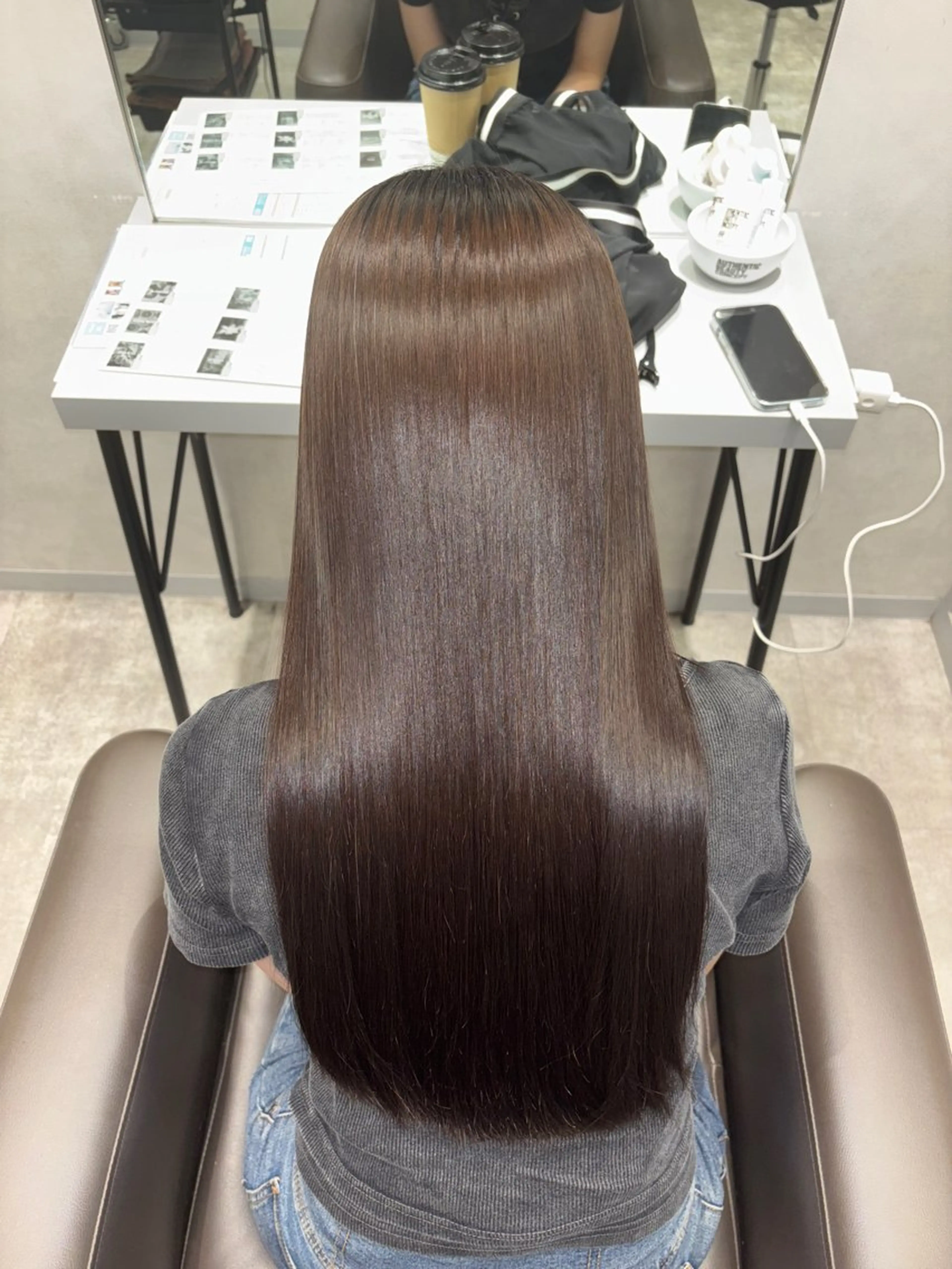 ミディアム 縮毛矯正 ｈｉｎａ🦋西梅田 カラーモデル募集中のヘアスタイル