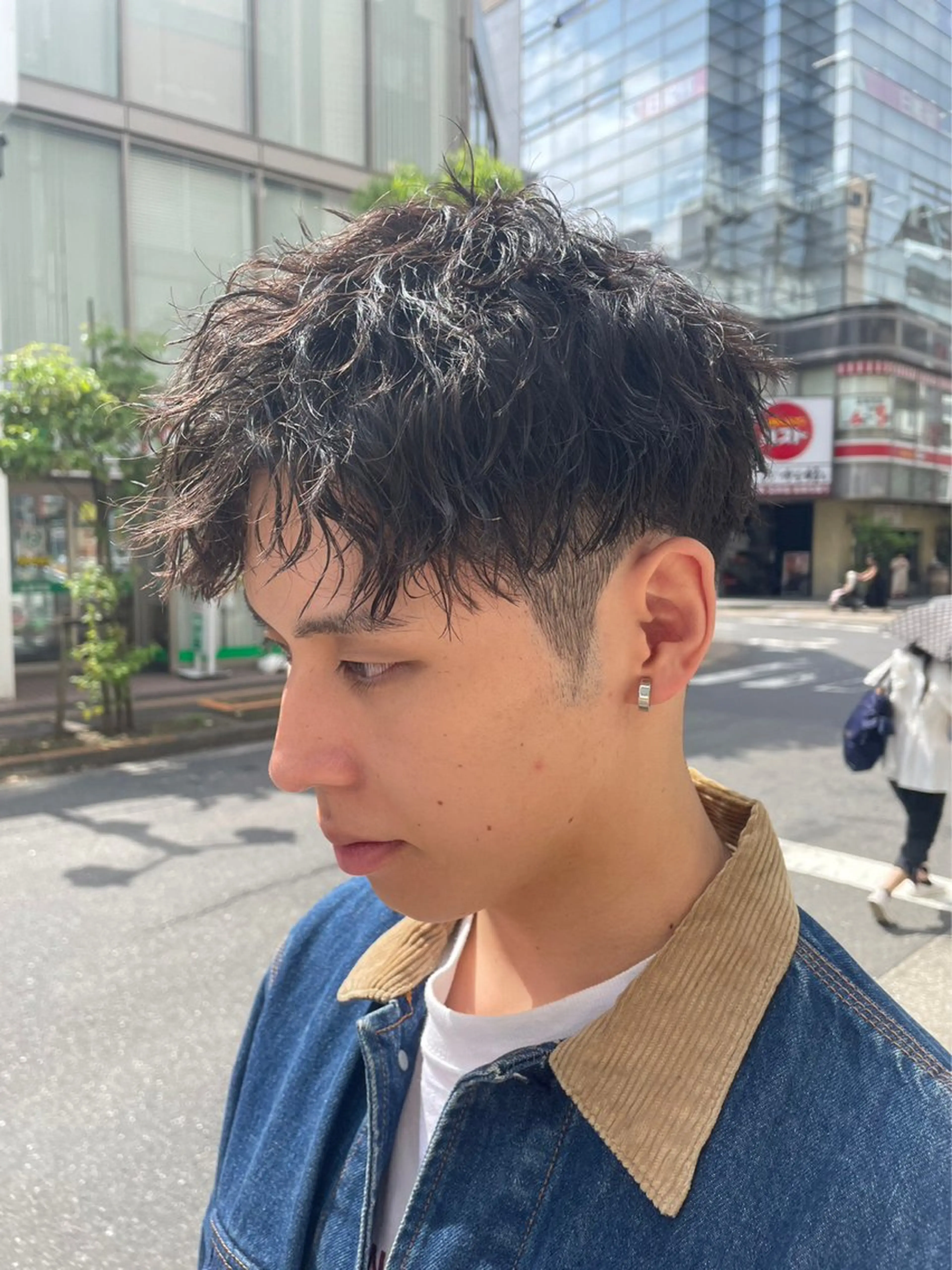 ミディアム パーマ メンズ ミディアムパーマ メンズパーマ ツイストスパイラルパーマ スパイラルパーマ メンズ/ブリーチなし サクラ🌸のヘアスタイル