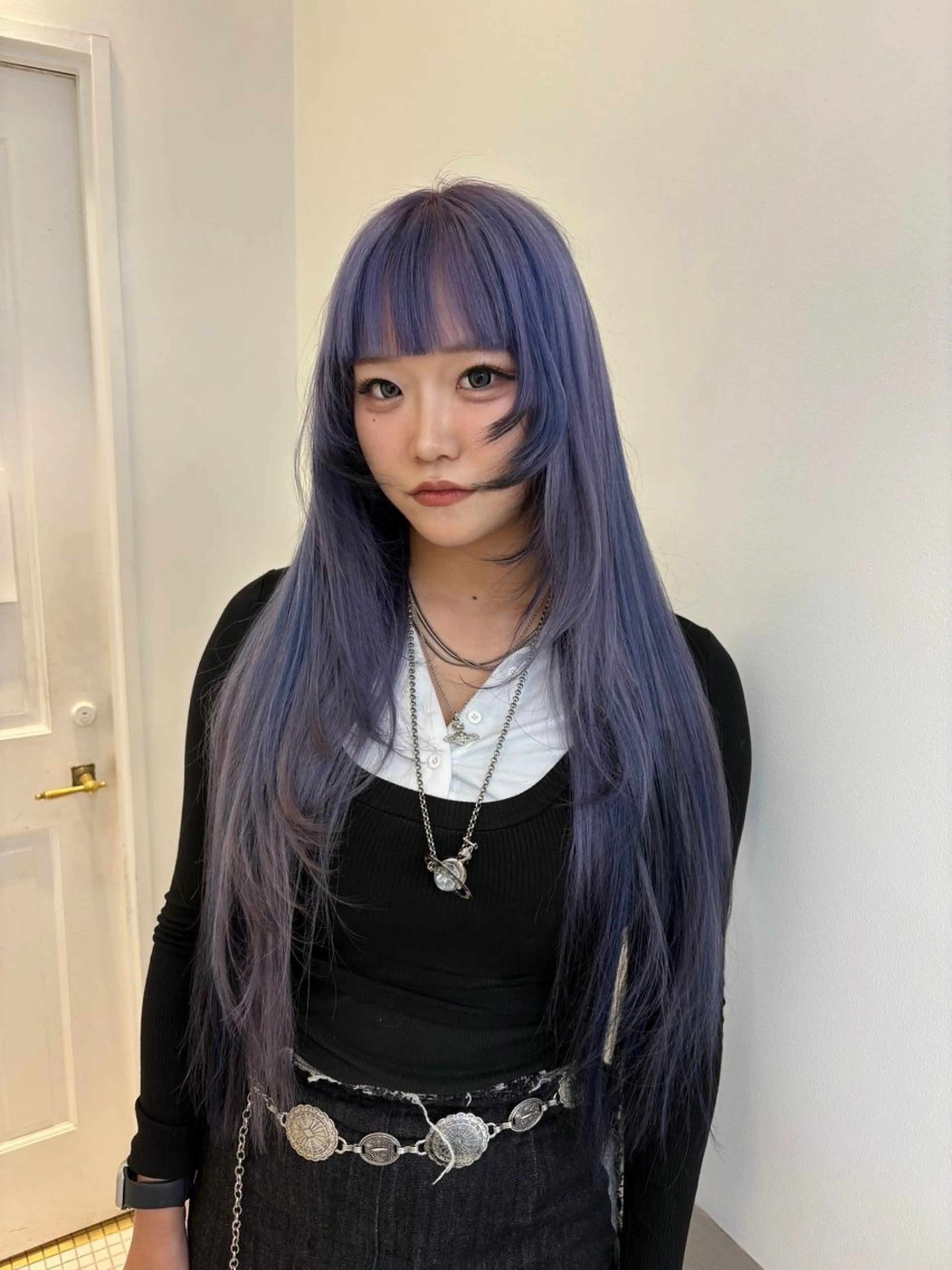 ロング カラー ヘアカラー トリートメント ハイトーン×デザイン 🪽🫧HIKARIのヘアスタイル