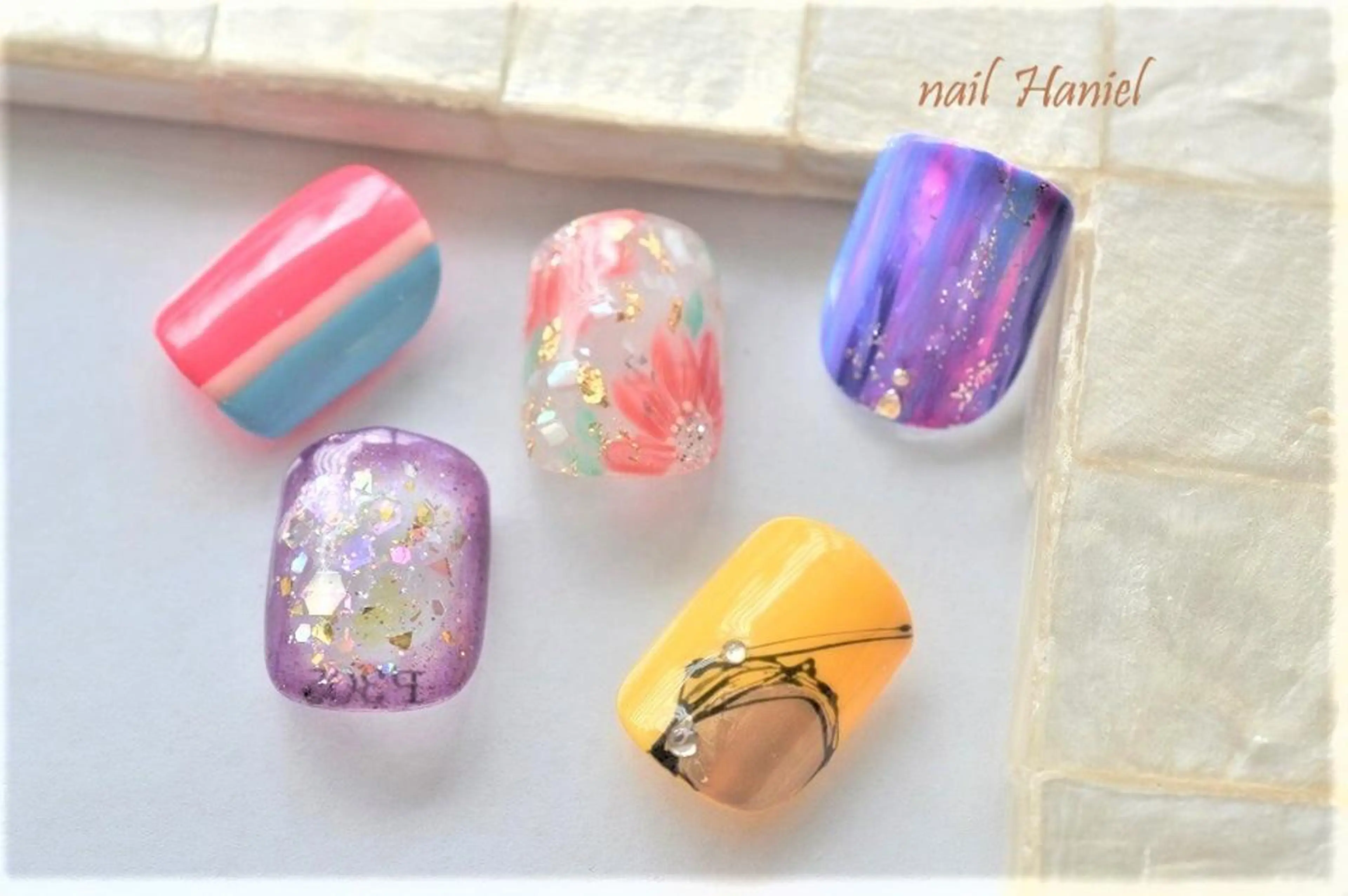 ネイル フットネイル ジェルネイル nail Haniel所属・半蔵門サロンハニエル 魅神 ちよのネイルデザイン