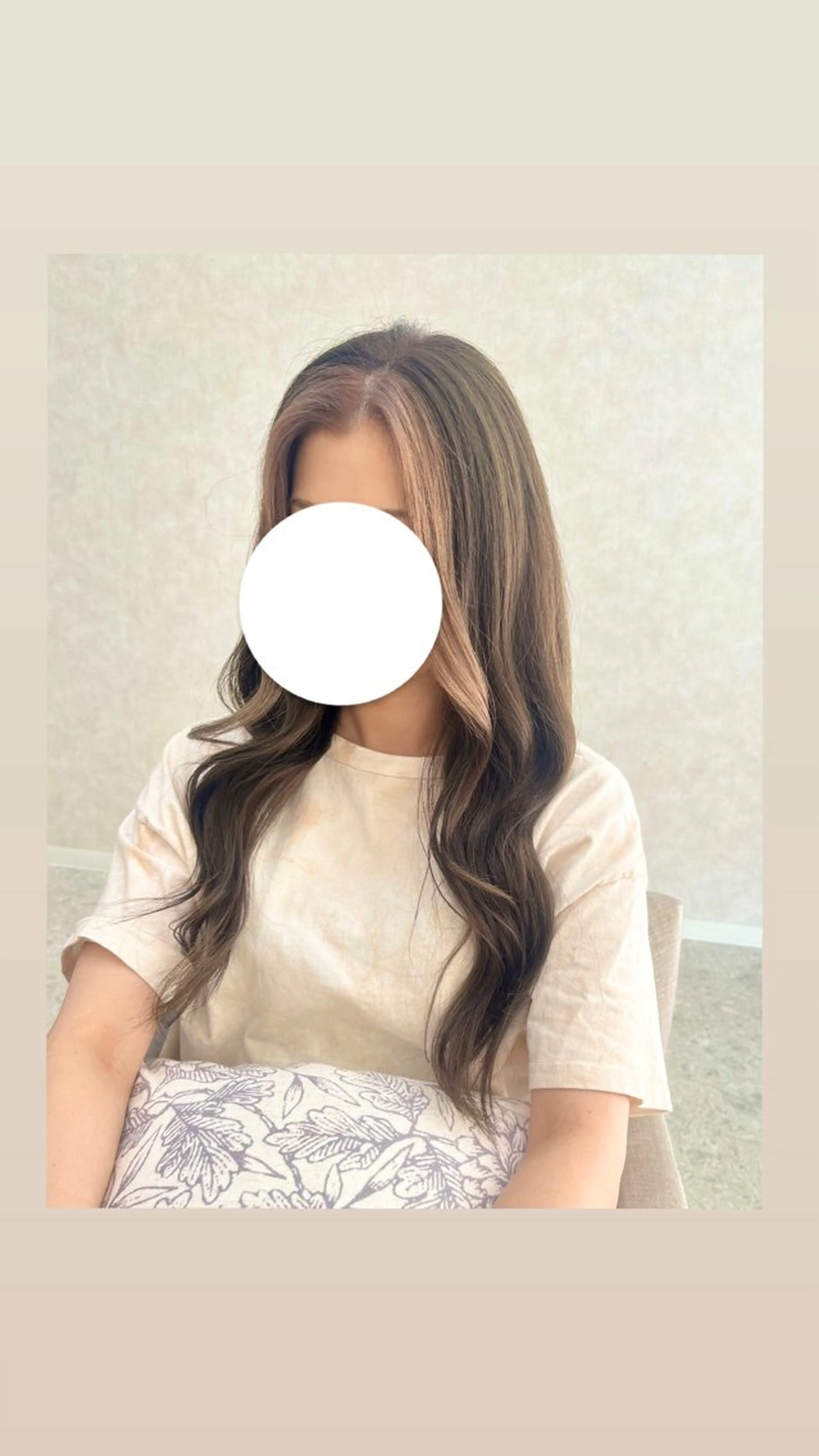 カラー ミストバング  フェイスフレーミング ROEN ryokaのヘアスタイル