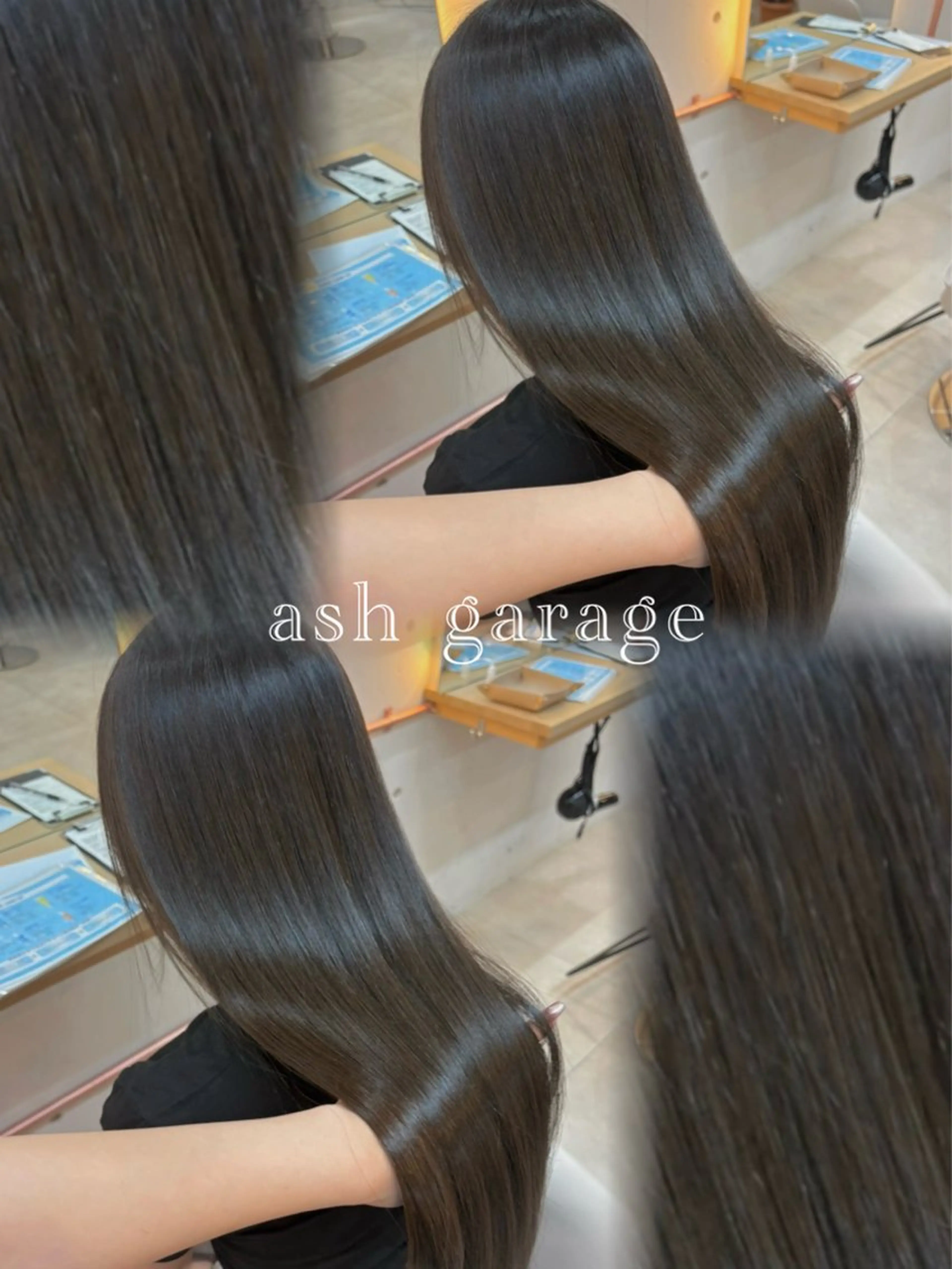 ロング カラー ヘアアレンジ カット 縮毛矯正 トリートメント MISAKI🤍 似合わせ透明感カラーのヘアスタイル