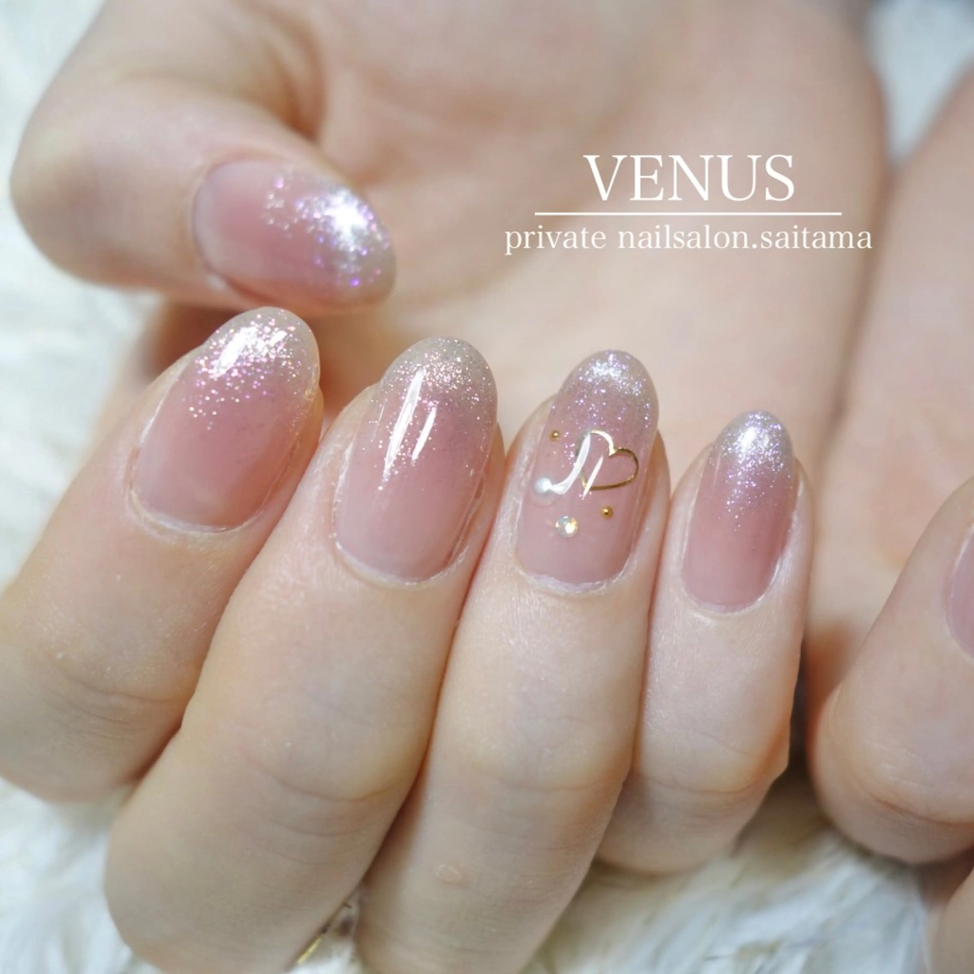 ネイル ハート ハンドネイル nailsalon VENUSのネイルデザイン