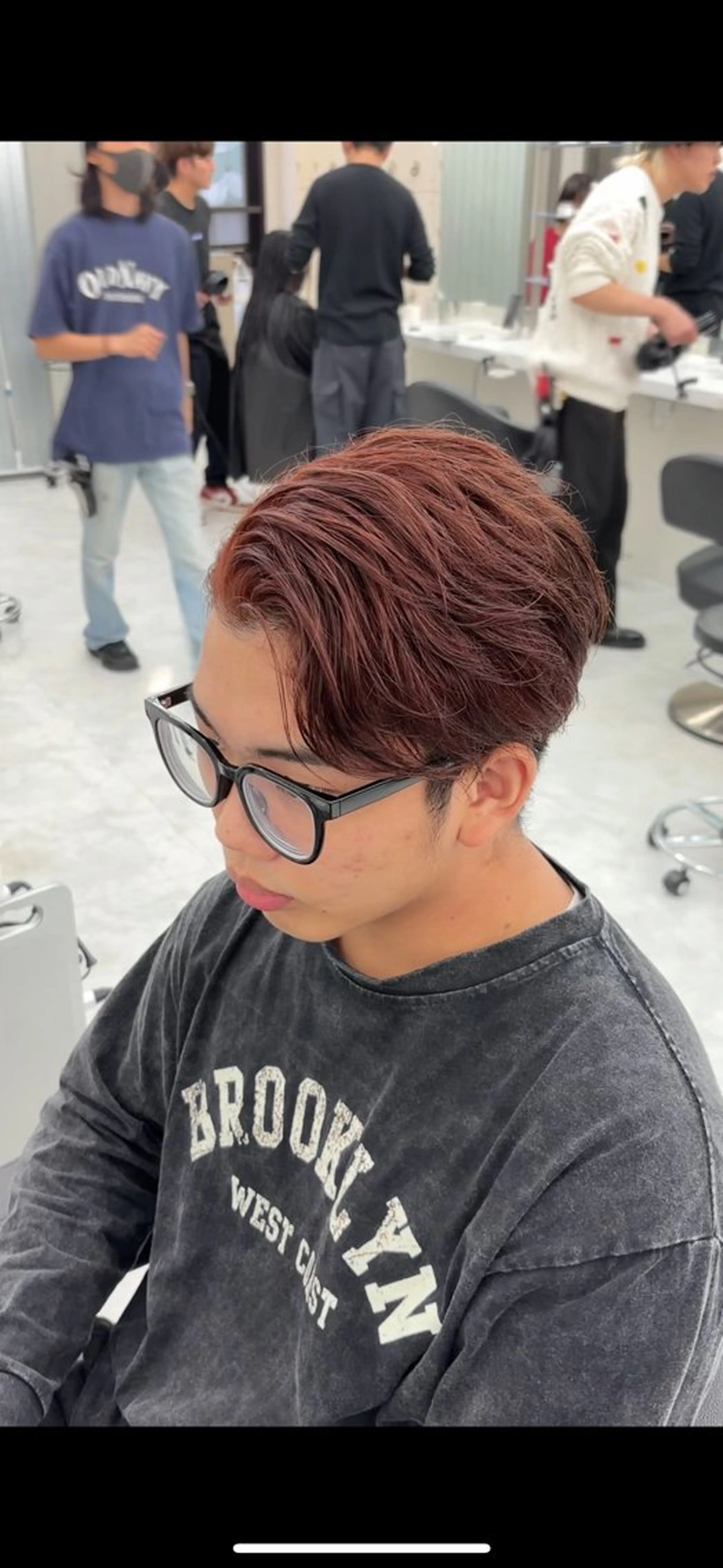 ショート カラー メンズ ヘアカラー ヘッドスパ ヘアセット 透明感ハイトーン☁️ 斗和🫧天神のヘアスタイル