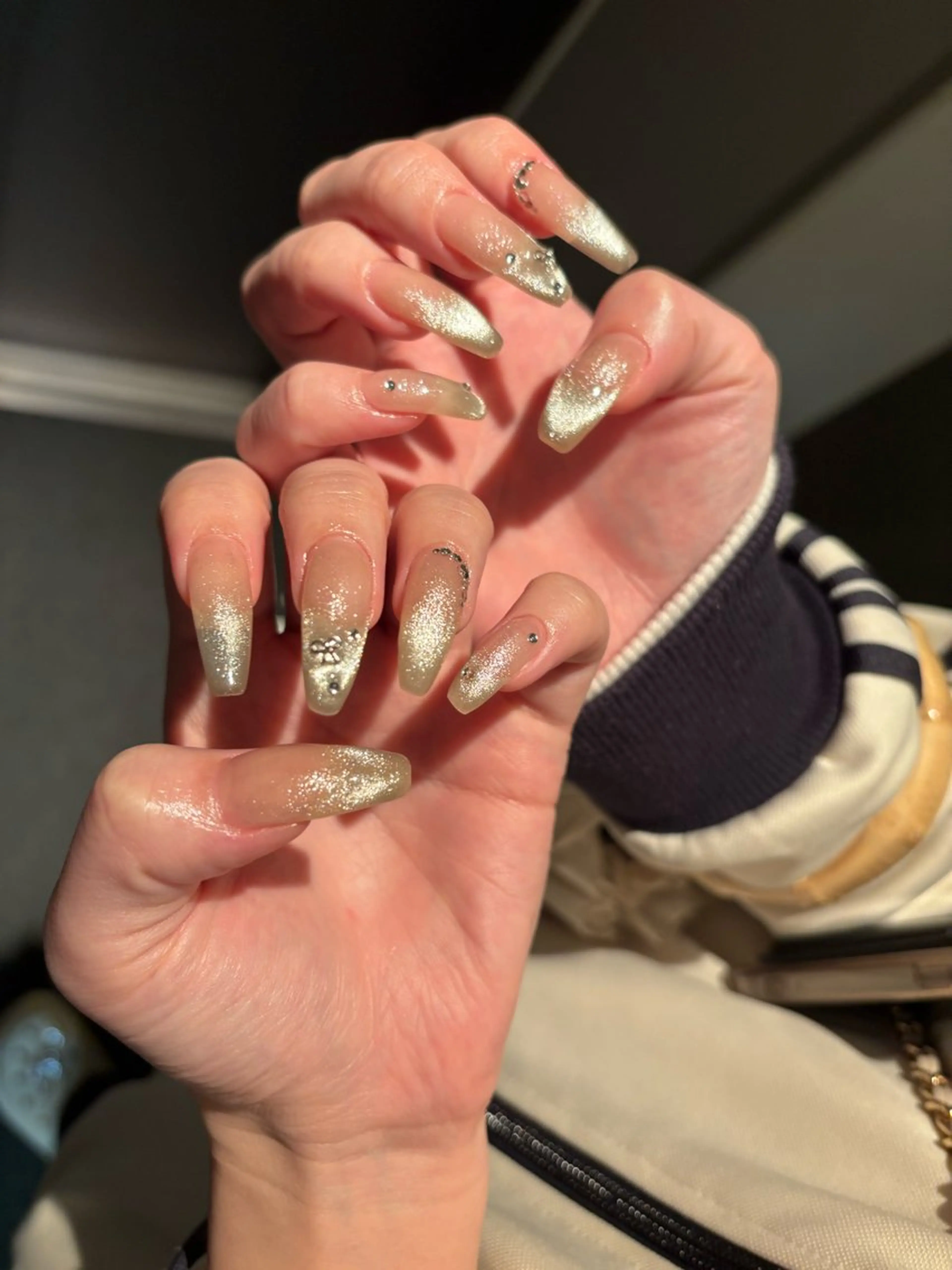 ネイル フレンチネイル ハート 韓国ネイル レース オフィスネイル ハンドネイル ハンドケア ボニー Coco nailのネイルデザイン
