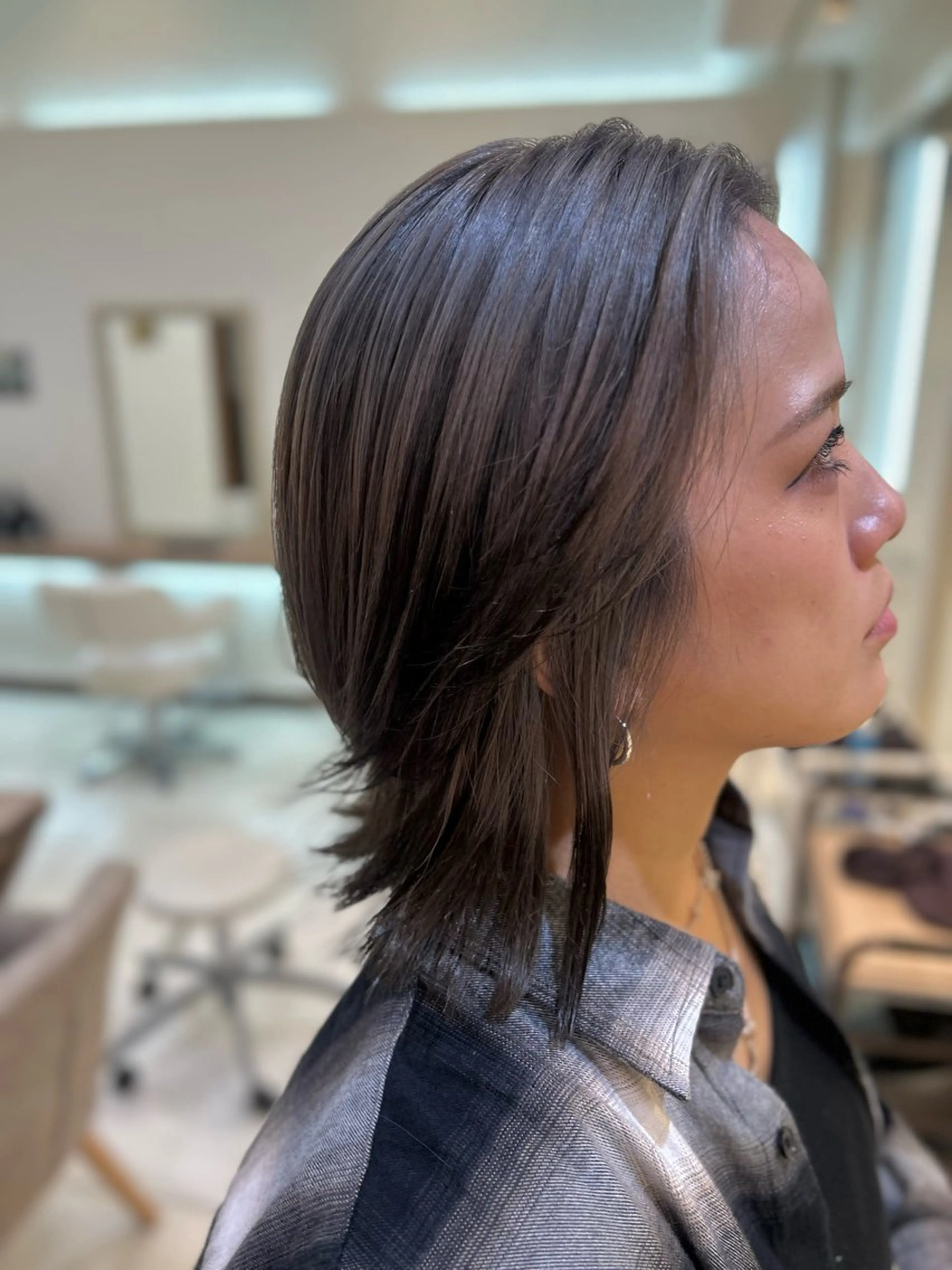 ミディアム カラー ヘアカラー トリートメント 艶質改善/縮毛矯正 ササキナツミのヘアスタイル