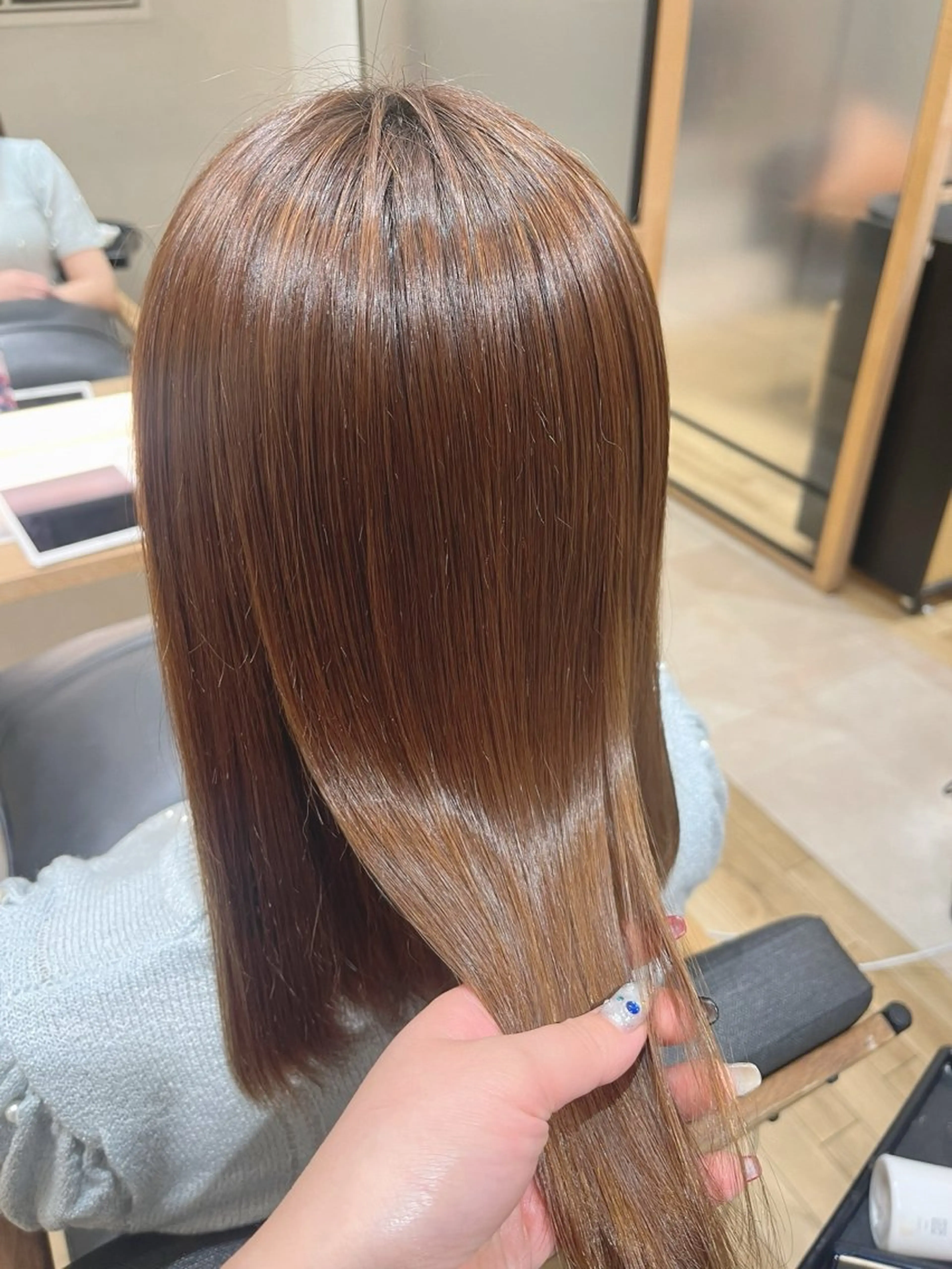 セミロング 縮毛矯正 縮毛矯正 あらいしほ✩.*˚ メンズカットのヘアスタイル