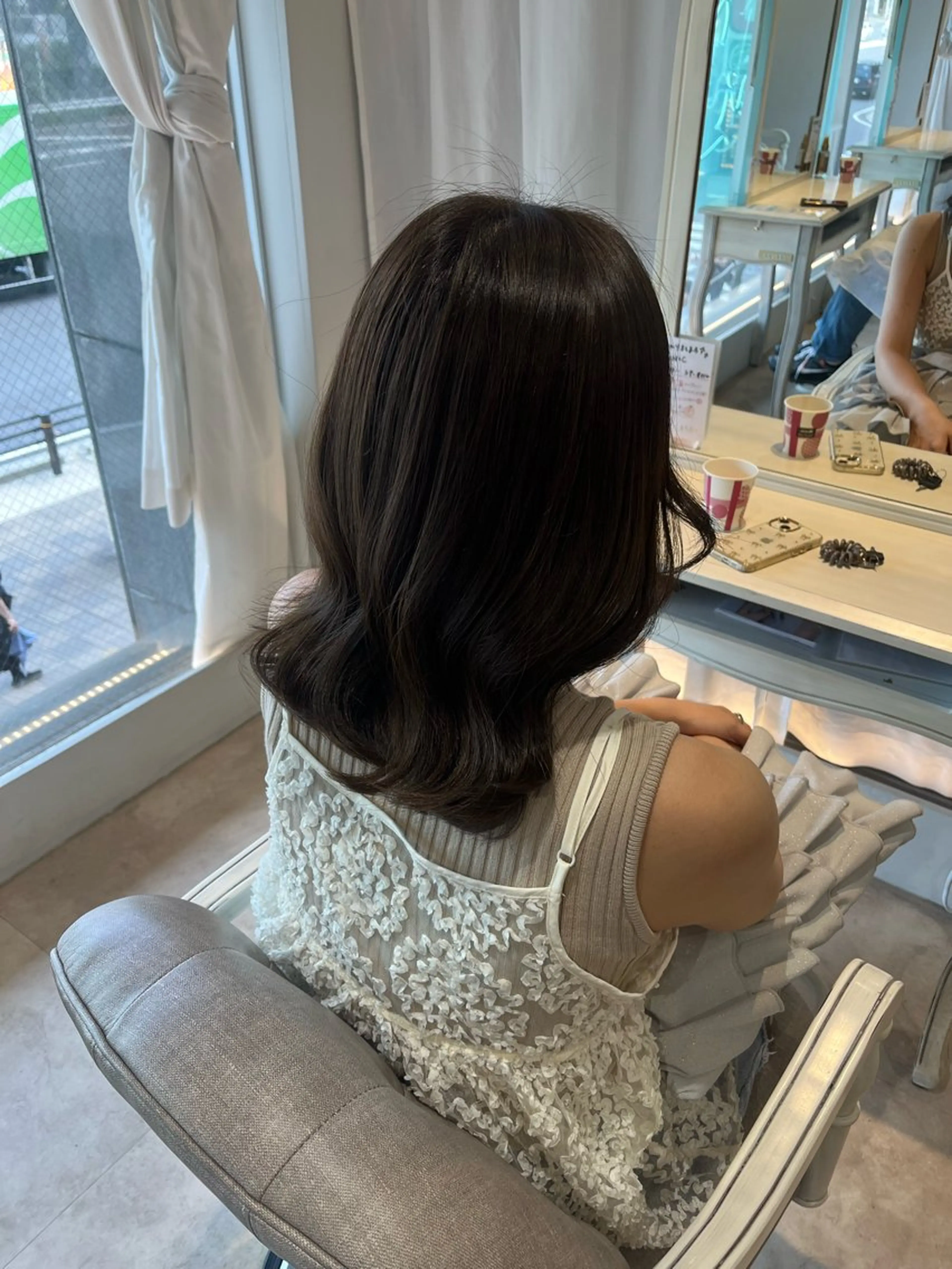 ミディアム カラー カット ヘアカラー トリートメント rio / CreBiA /名駅のヘアスタイル