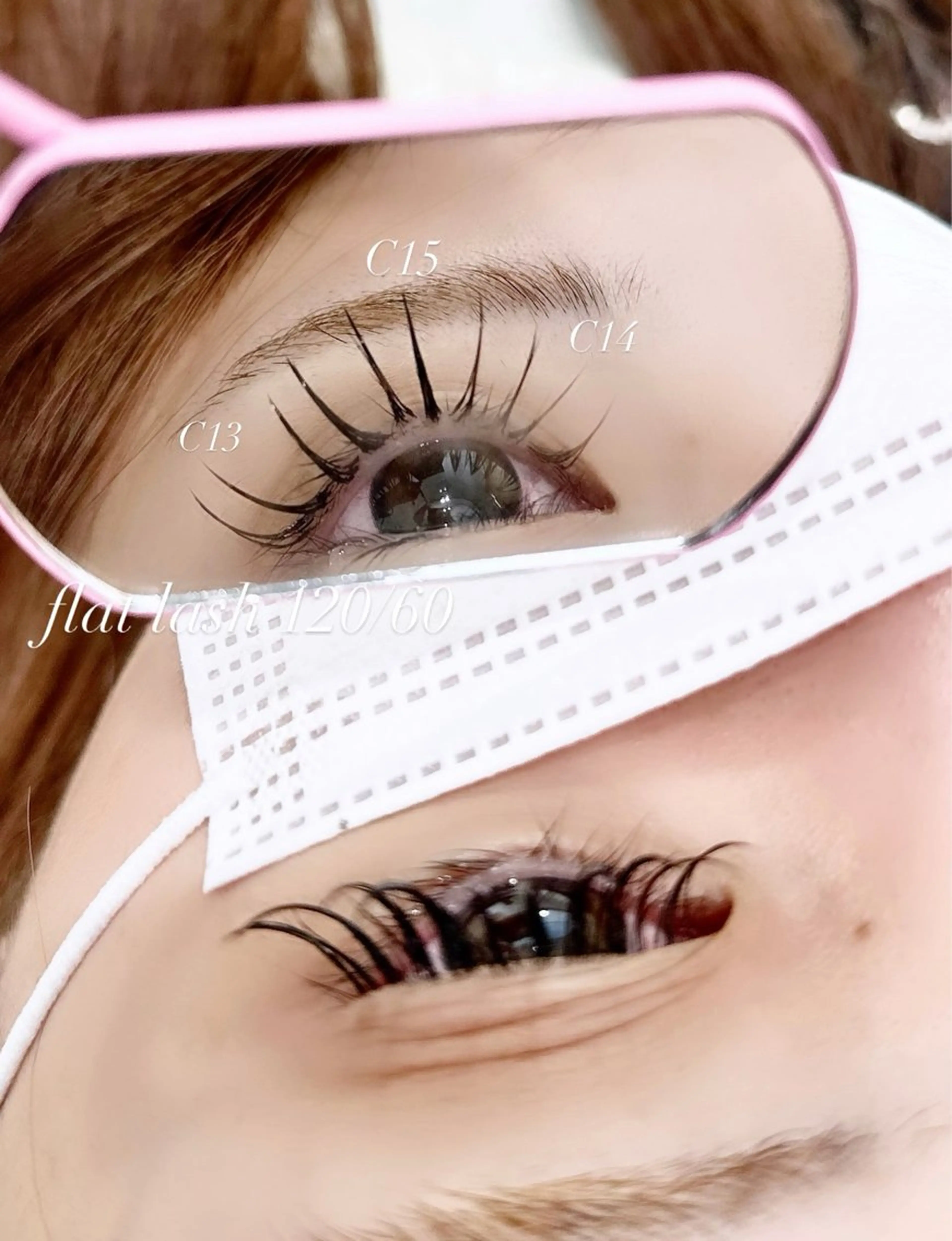 マツエク・マツパ 束感まつ毛 Cカール フラットラッシュ epill.eyelashsalon所属・epill _yu_koのマツエク・マツパデザイン