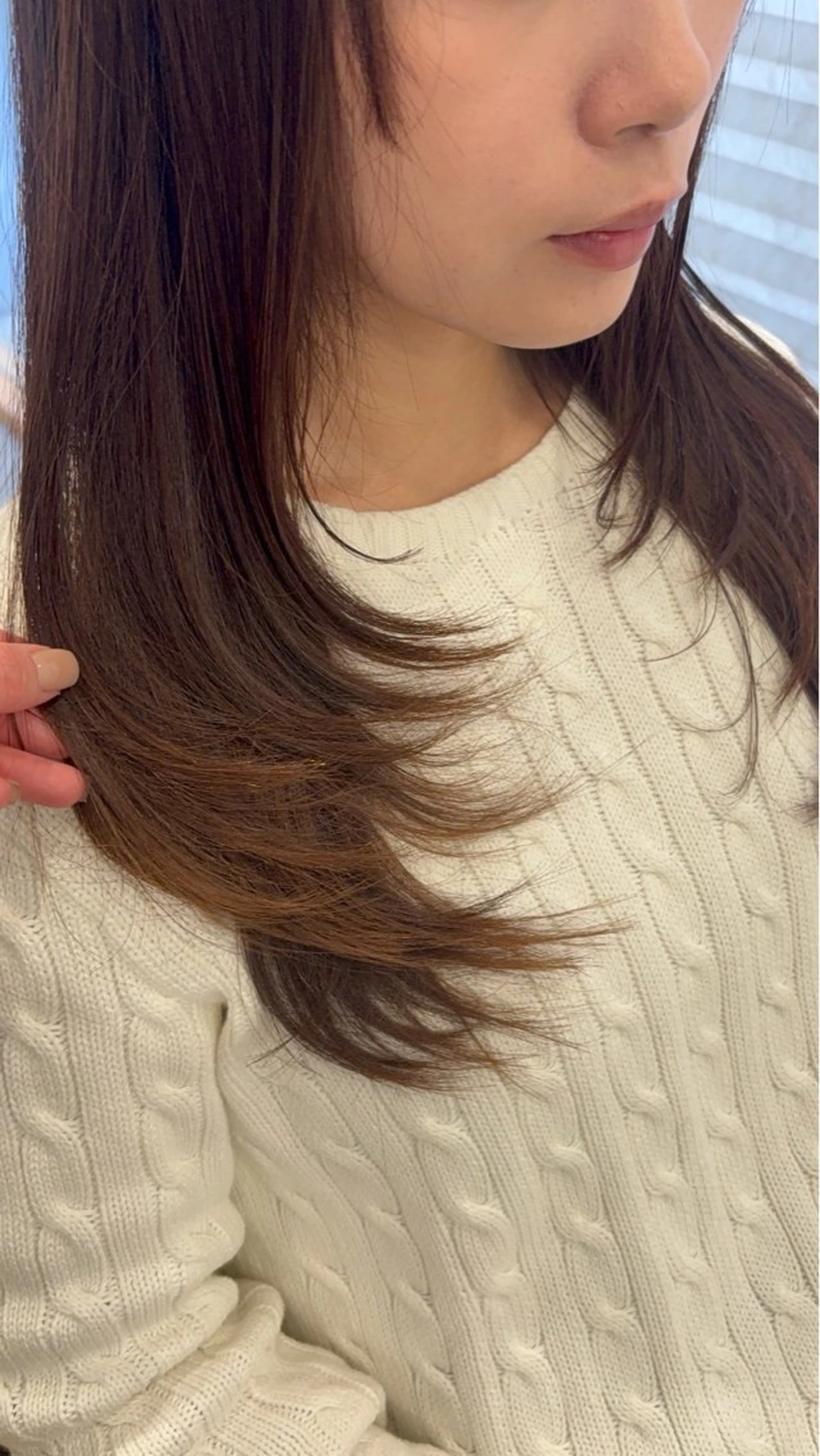 ミディアム レイヤーカット 髪質改善 Aimer 北千住店所属・akari/柔らか カラー/ヘアセット✦のヘアスタイル