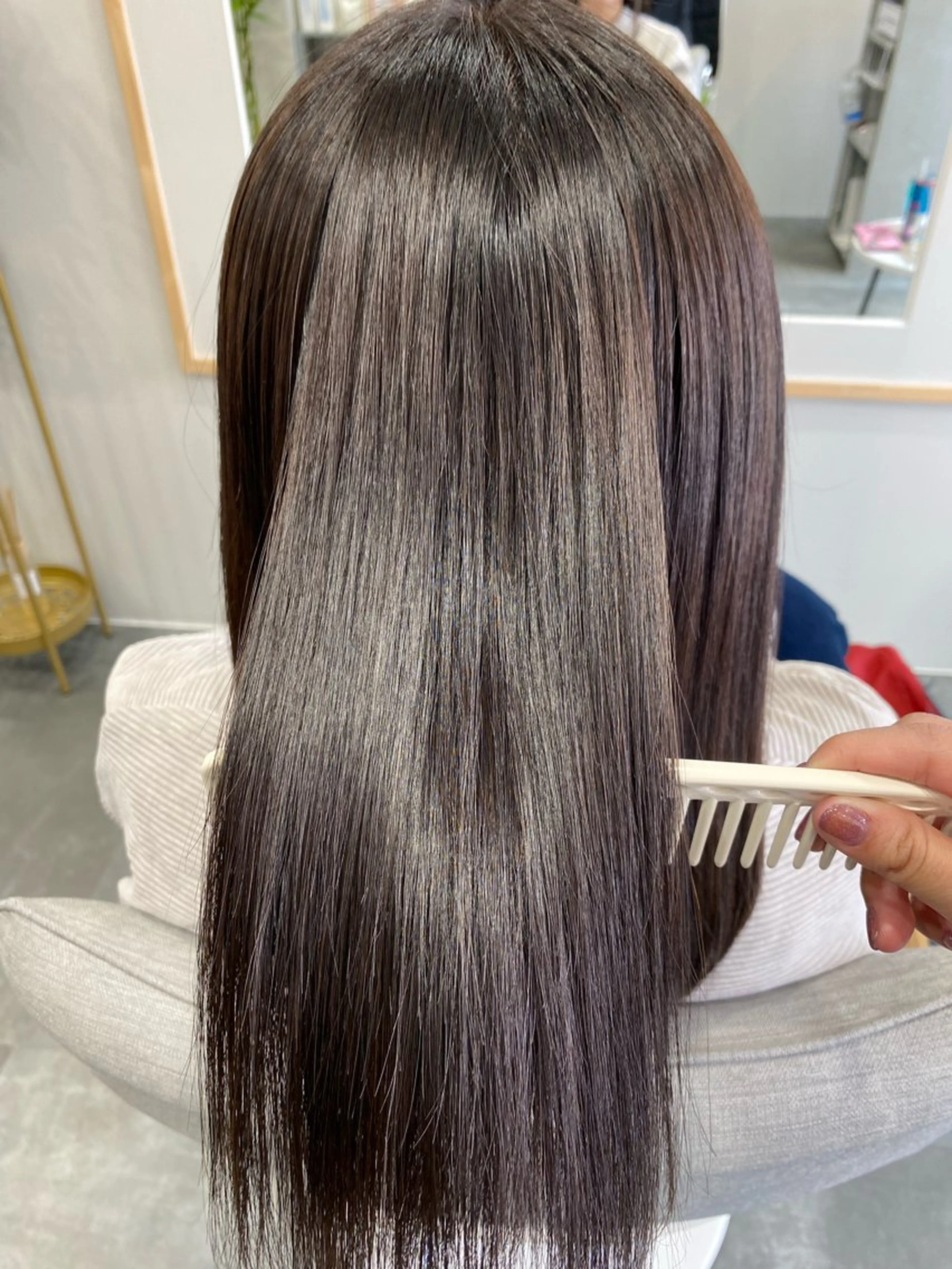セミロング 髪質改善 【coco.】hair所属・カジカワサキ/韓国風 /札幌クロスパーマのヘアスタイル