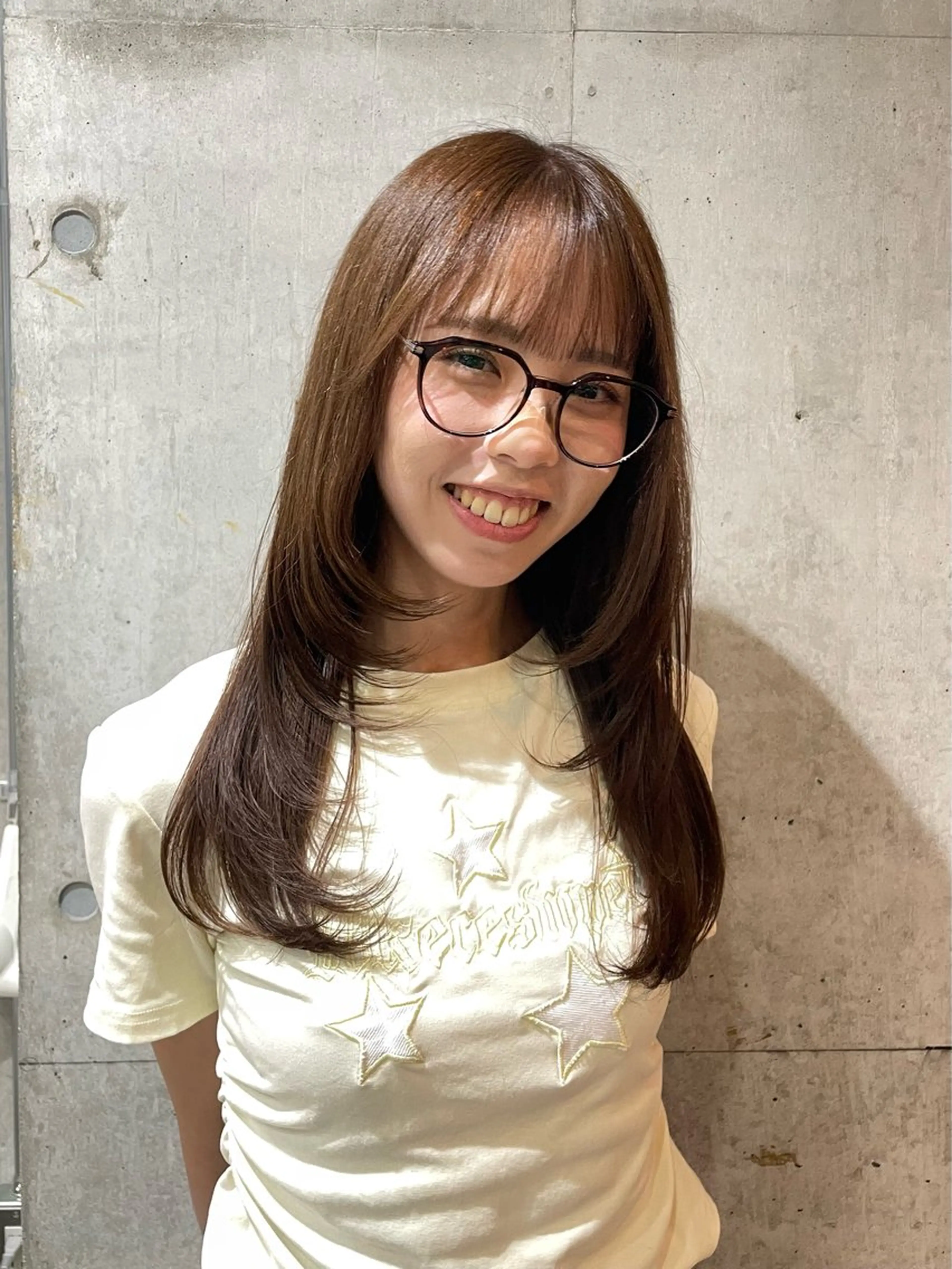 ロング カラー レイヤーカット カット ヘアカラー トリートメント MASHIRO💎 透明感カラー/カットのヘアスタイル