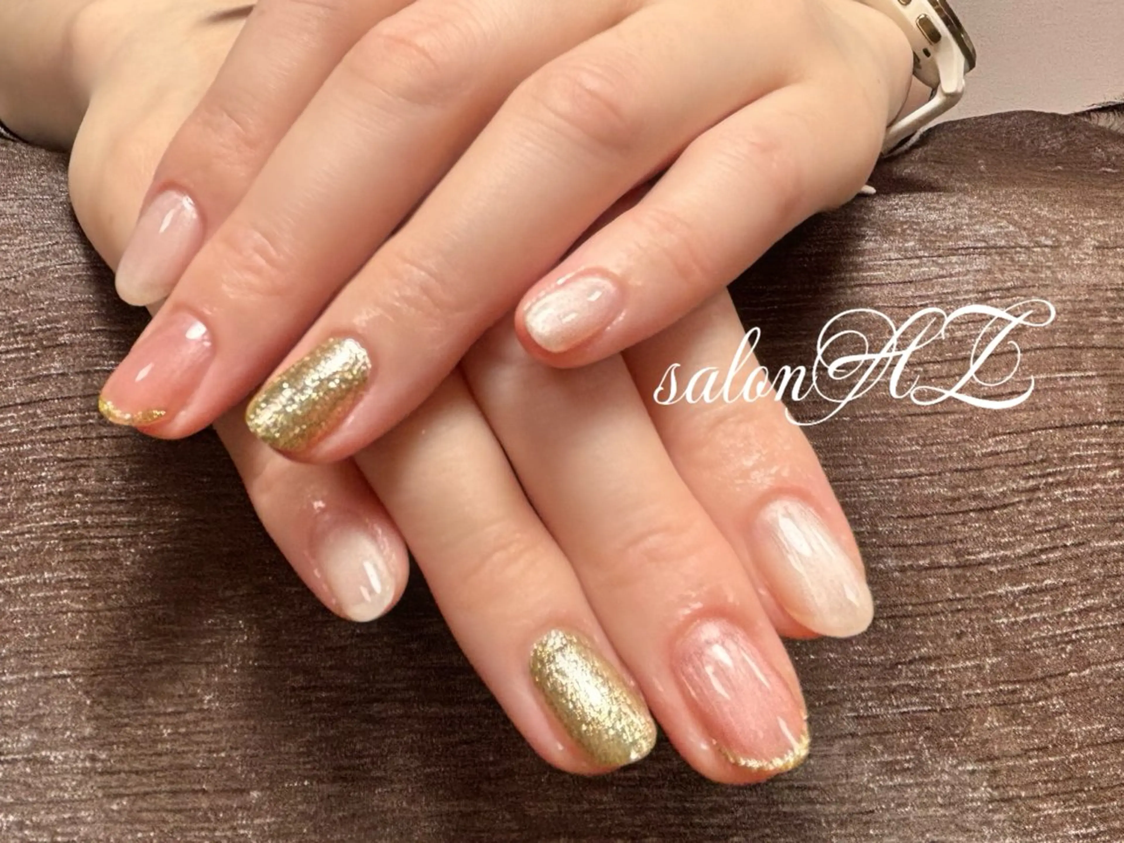 ネイル アートネイル 長さ出し フットネイル フレンチネイル ジェルネイル salon AZのネイルデザイン