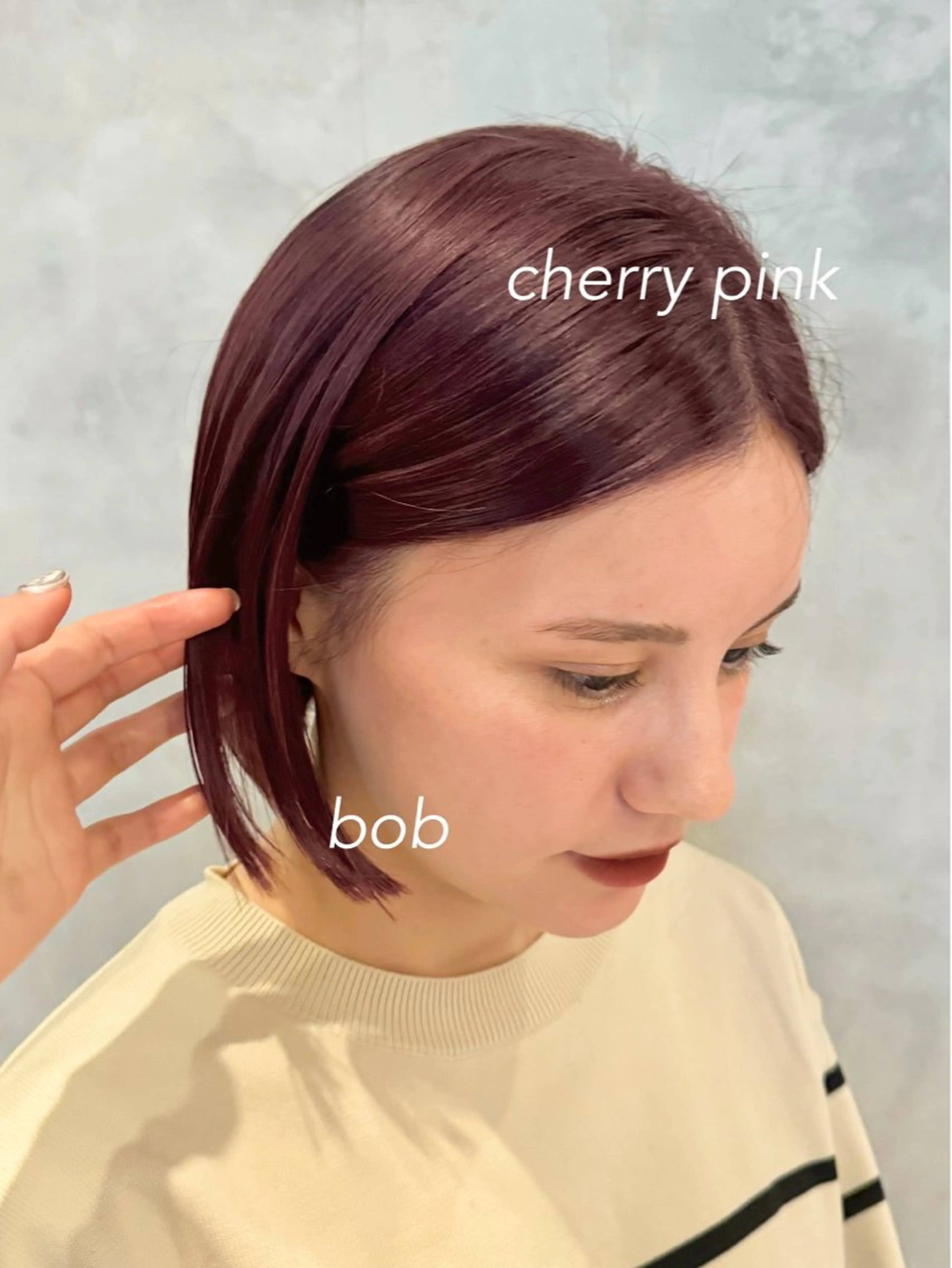 ミディアム カラー ヘアアレンジ ブリーチ ダブルカラー ブリーチなしカラー ボブ 暖色ダブルカラーボブ レイヤー🌈AINAのヘアスタイル