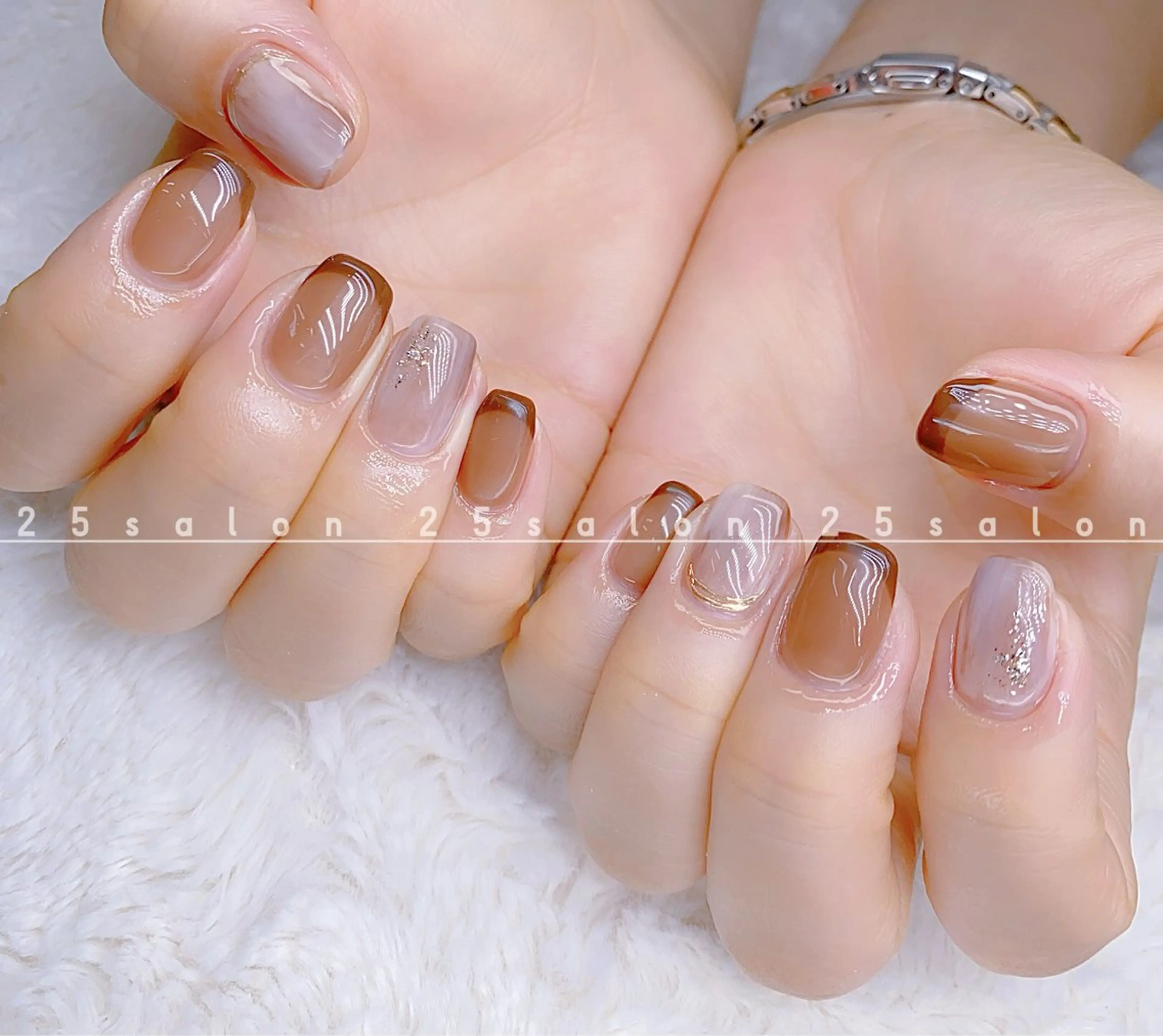 ネイル ジェルネイル 韓国ネイル ニュアンスネイル パラジェル ワンホンネイル 2 5のマツエク・マツパデザイン