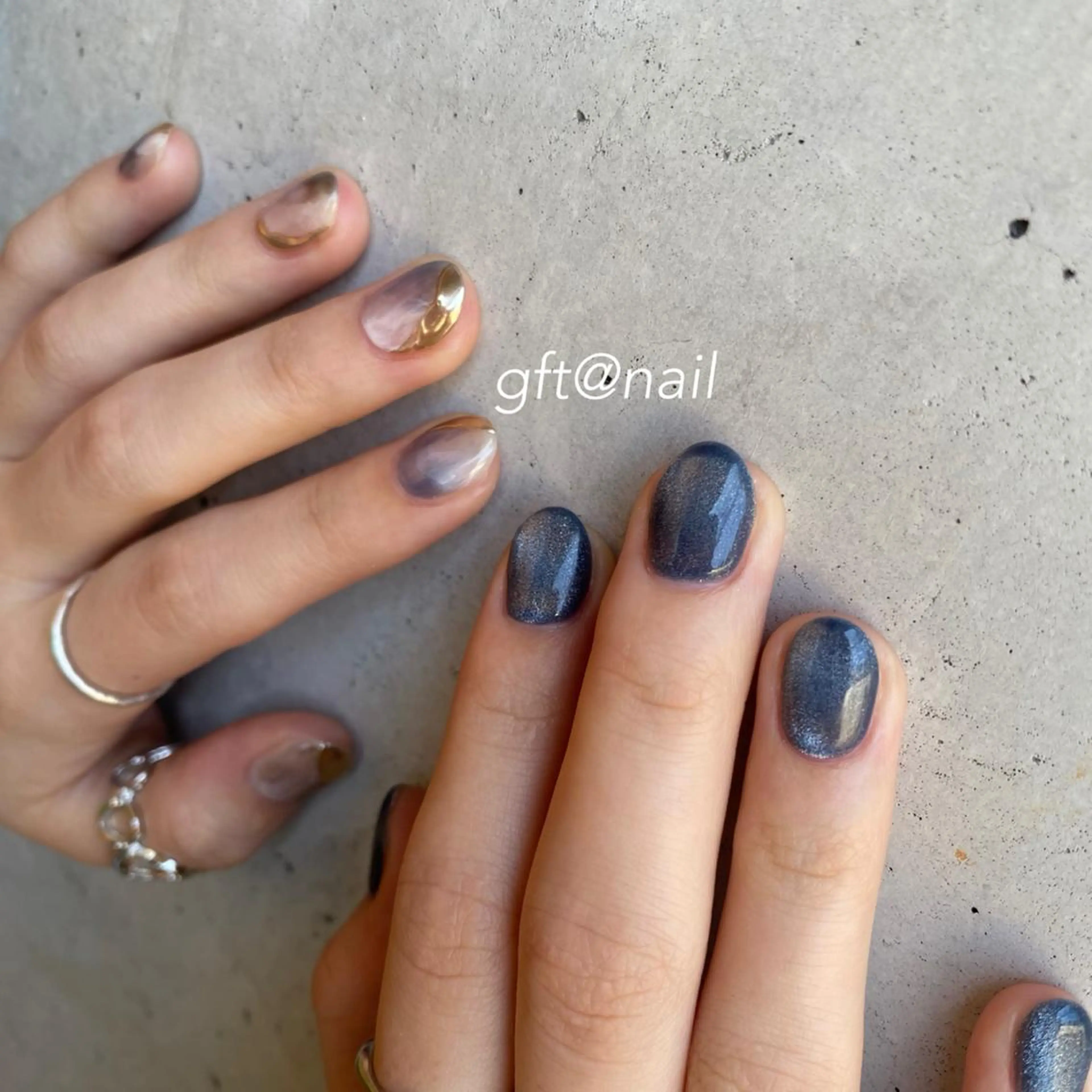 ネイル マグネットネイル ニュアンスネイル ハンドネイル etorca nailのネイルデザイン