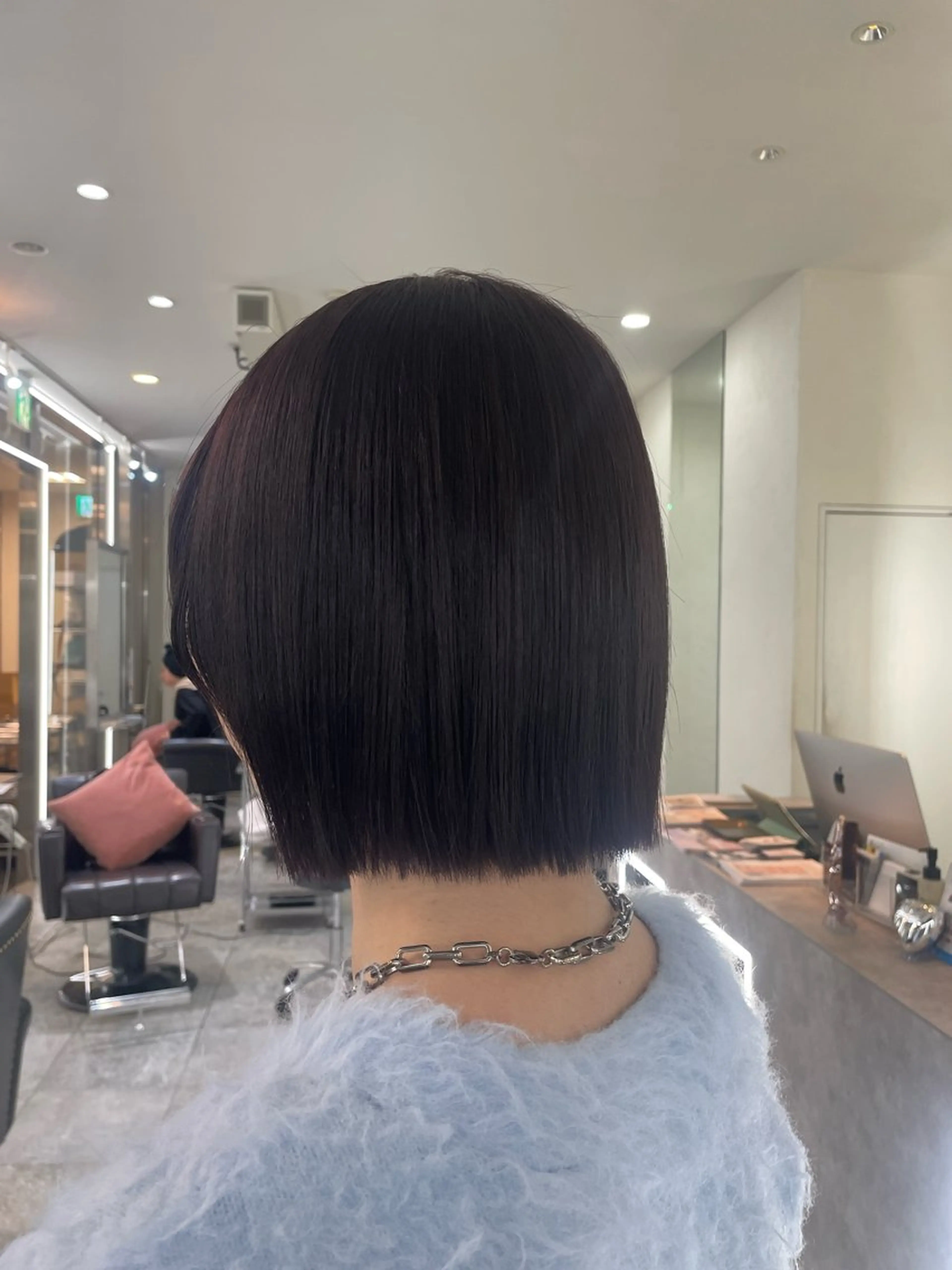 ミディアム パープルカラー トリートメント 酸熱トリートメント ヘアカラー トリートメント lift by mag所属・ユナ ナチュラル／透明感のヘアスタイル
