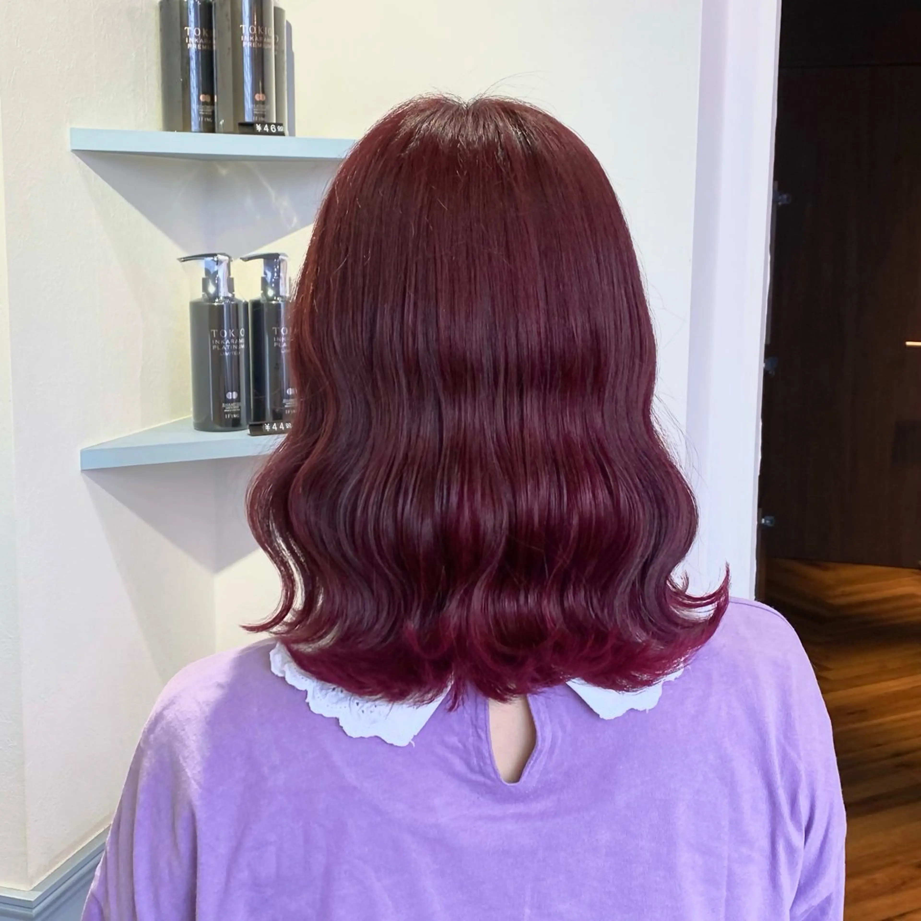ミディアム ヘアカラー トリートメント ヘッドスパ eclart ayaのヘアスタイル