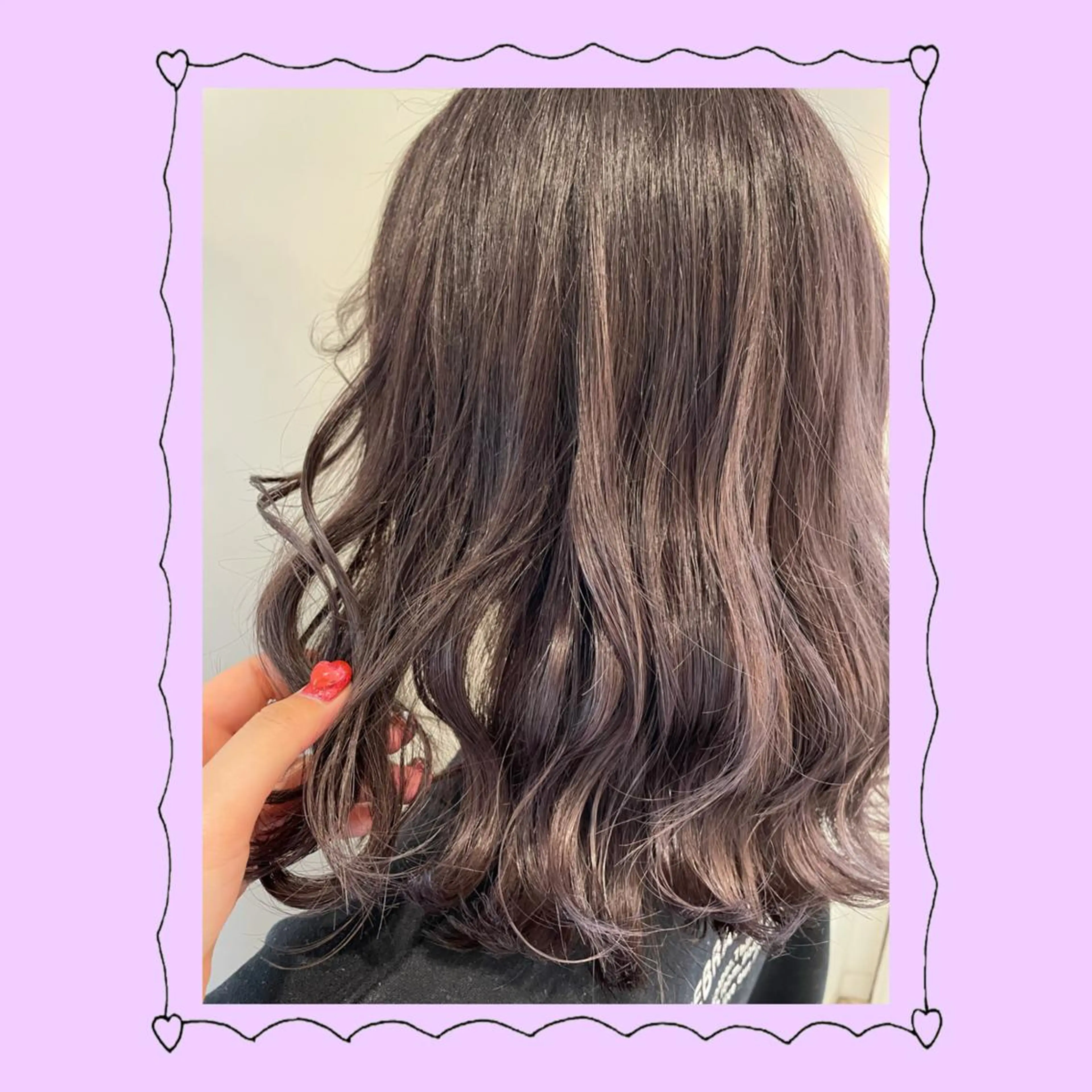 ミディアム カラー ヘアアレンジ ブルーカラー グラデーションカラー グレージュ ラベンダーカラー ラベンダーグレージュ ヘアカラー 🦄ブリーチ💜エク ステ💜MIU🦄のヘアスタイル