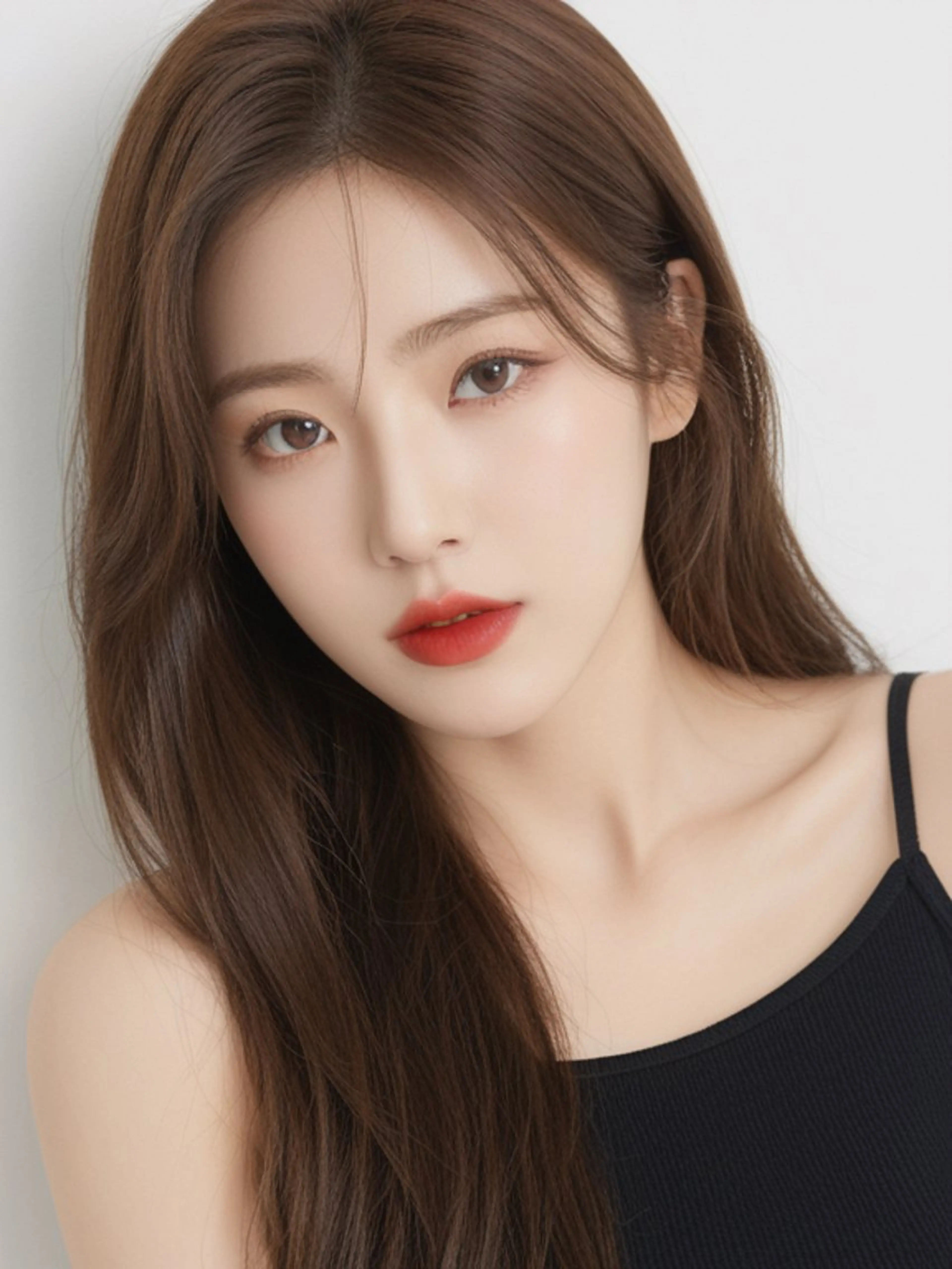 ロング くびれヘア 韓国風ヘア レイヤーカット カット ヘアカラー トリートメント 新宿/韓国レイヤー 顔まわり/RIKUのヘアスタイル