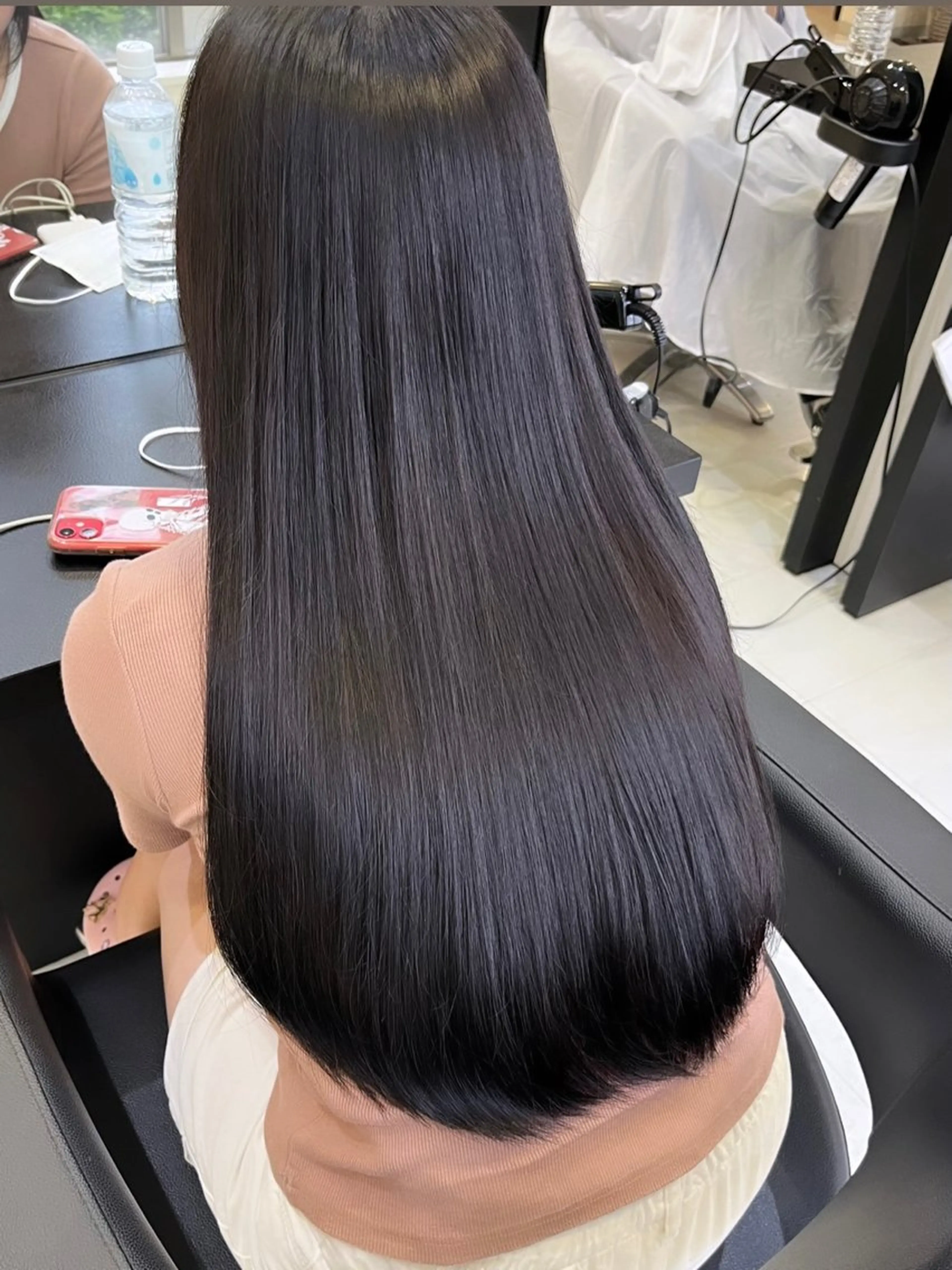 ロング トリートメント カット 縮毛矯正 トリートメント 河西 楓のヘアスタイル