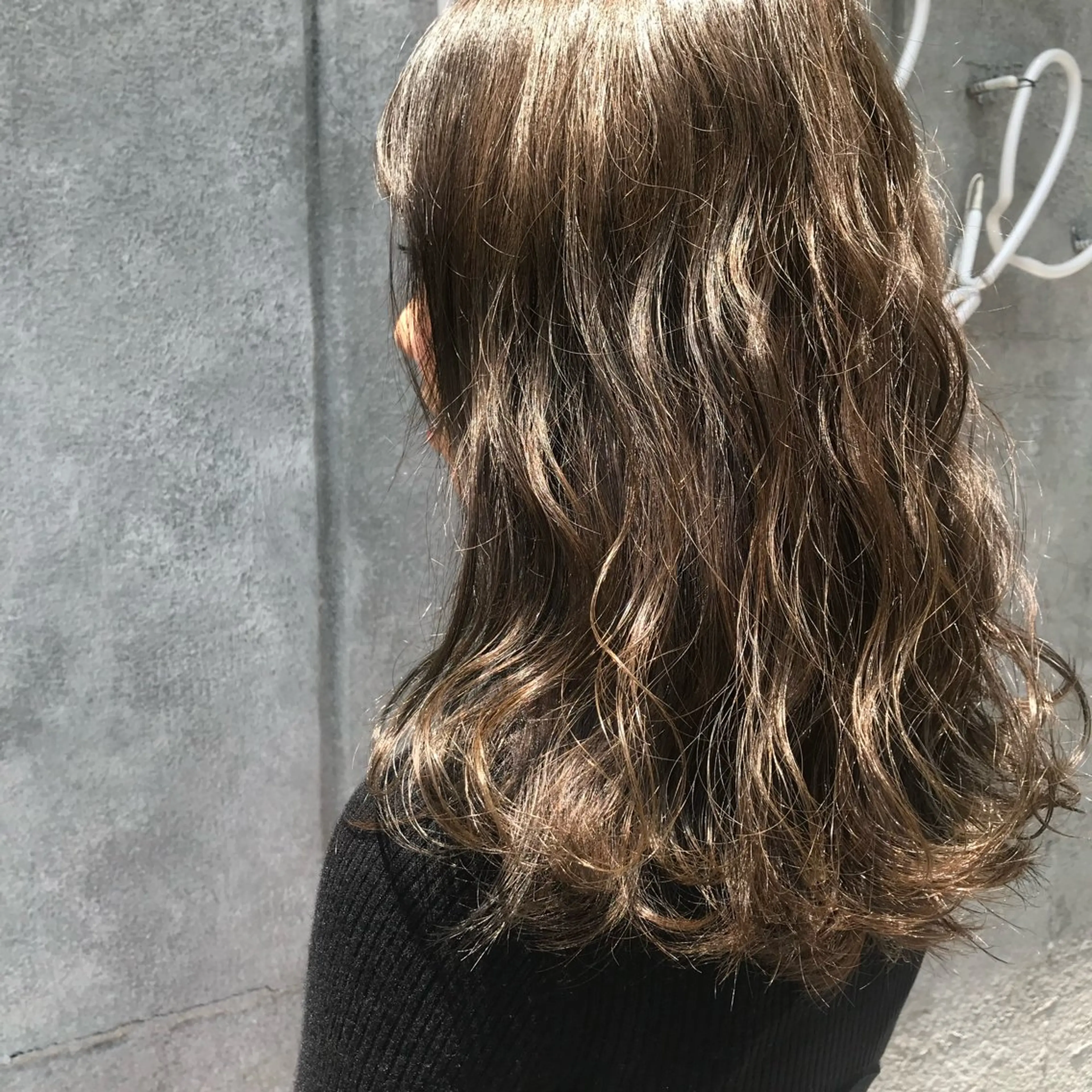 セミロング カラー ブリーチ 透明感カラー ダブルカラー グレージュ ブリーチなしカラー BELO/ yuzuのヘアスタイル