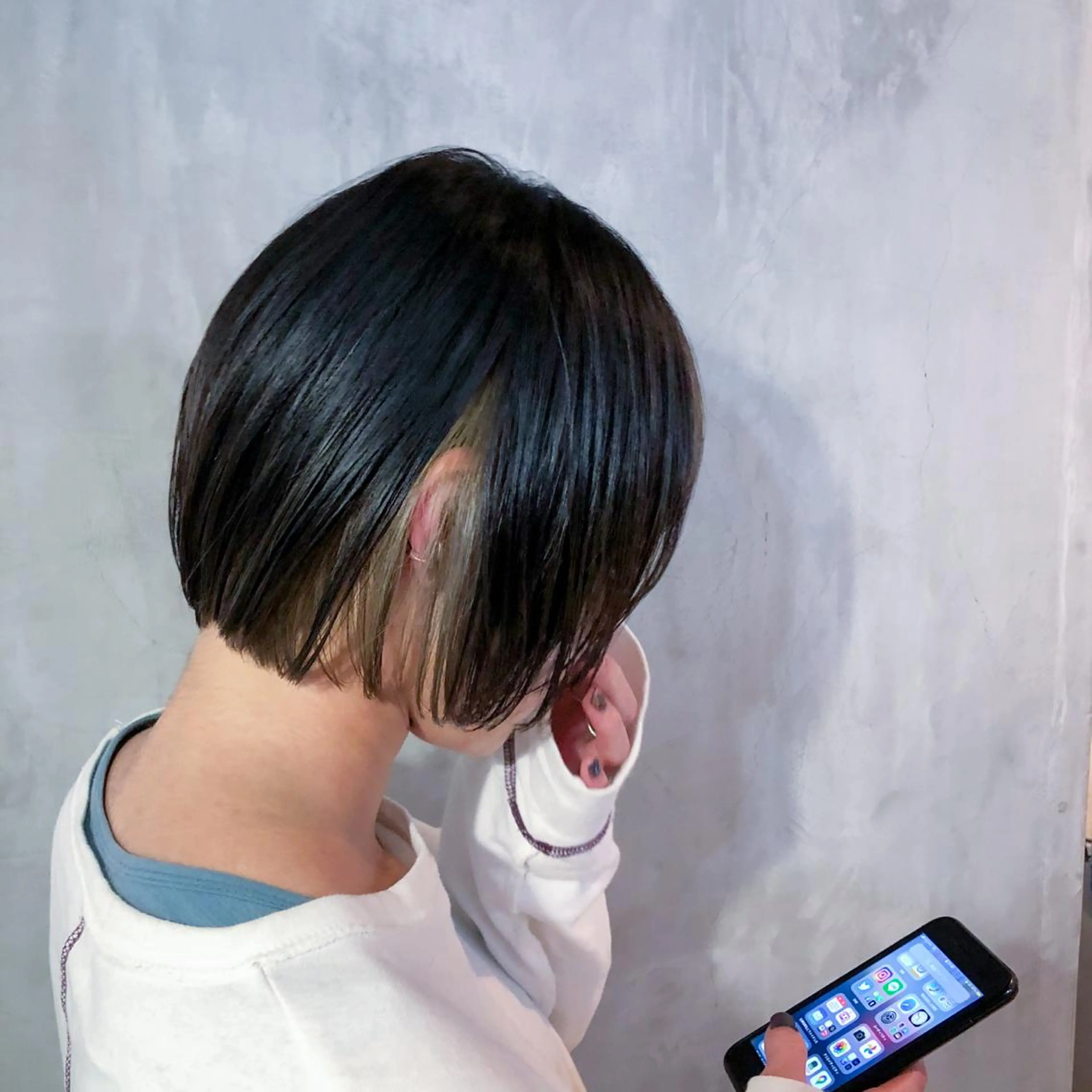 ショート カラー ヘアアレンジ ブリーチ/美髪矯正 垢抜けヘア/そらのヘアスタイル