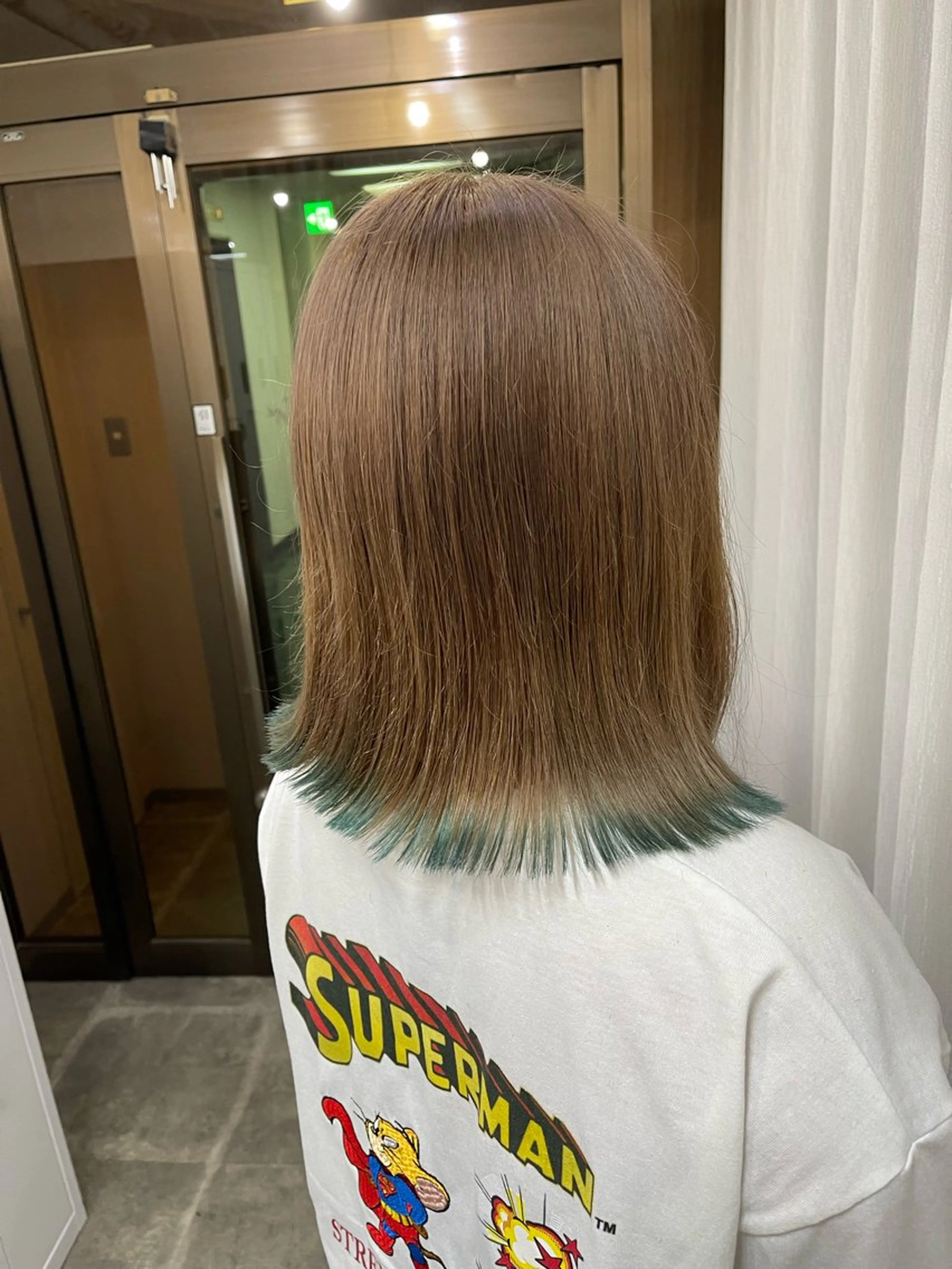 ショート カラー ベージュカラー ブリーチ ブルーカラー ケアブリーチ デザインカラー ヘアカラー トリートメント SOYON西大寺店所属・ダブルカラー/ 髪質改善💎安藤のヘアスタイル