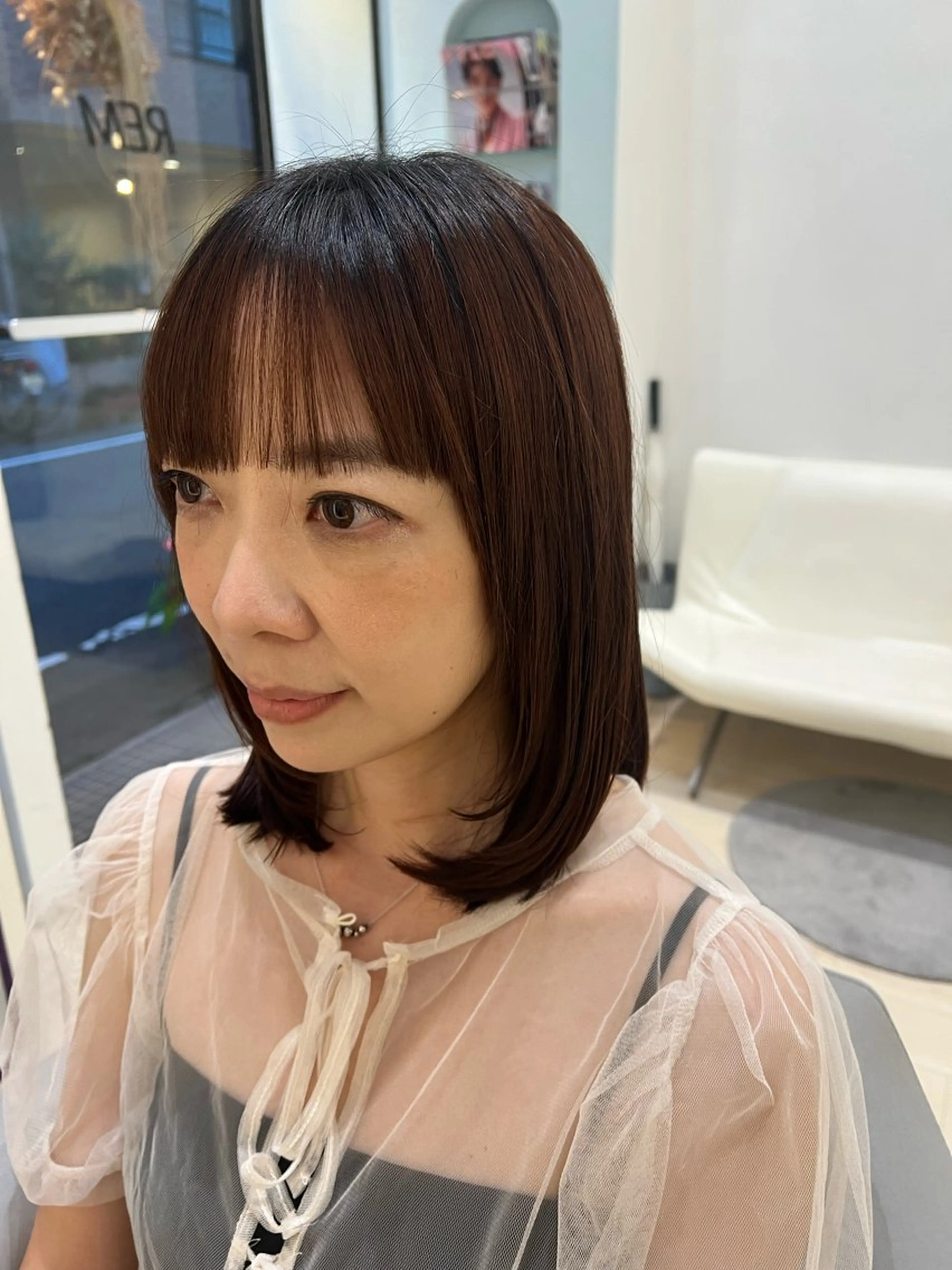 ミディアム カラー カット 艶髪美容師堀井 凌平のヘアスタイル