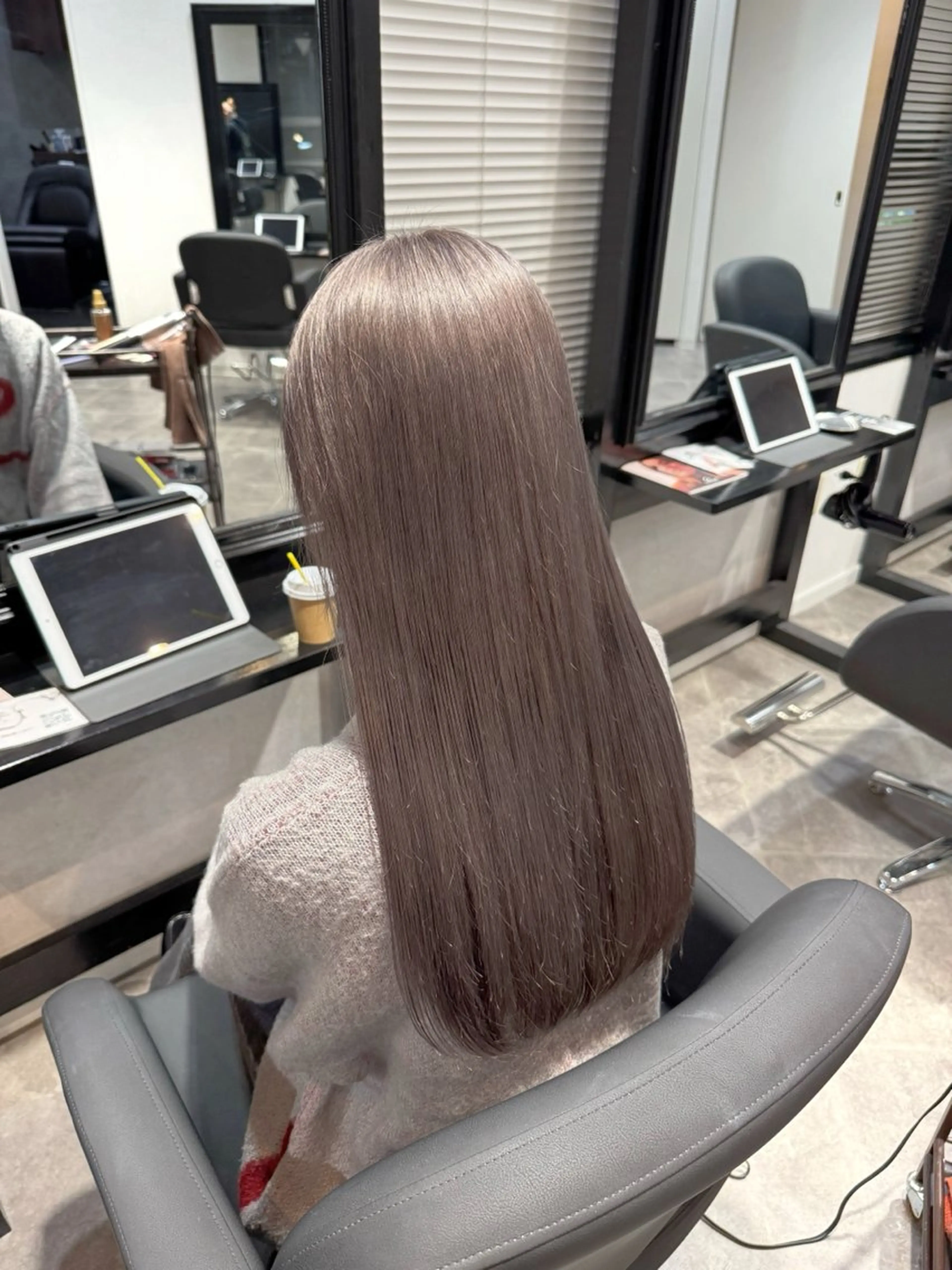 セミロング カラー カット ヘアカラー ai 梅田/暖色カラーのヘアスタイル