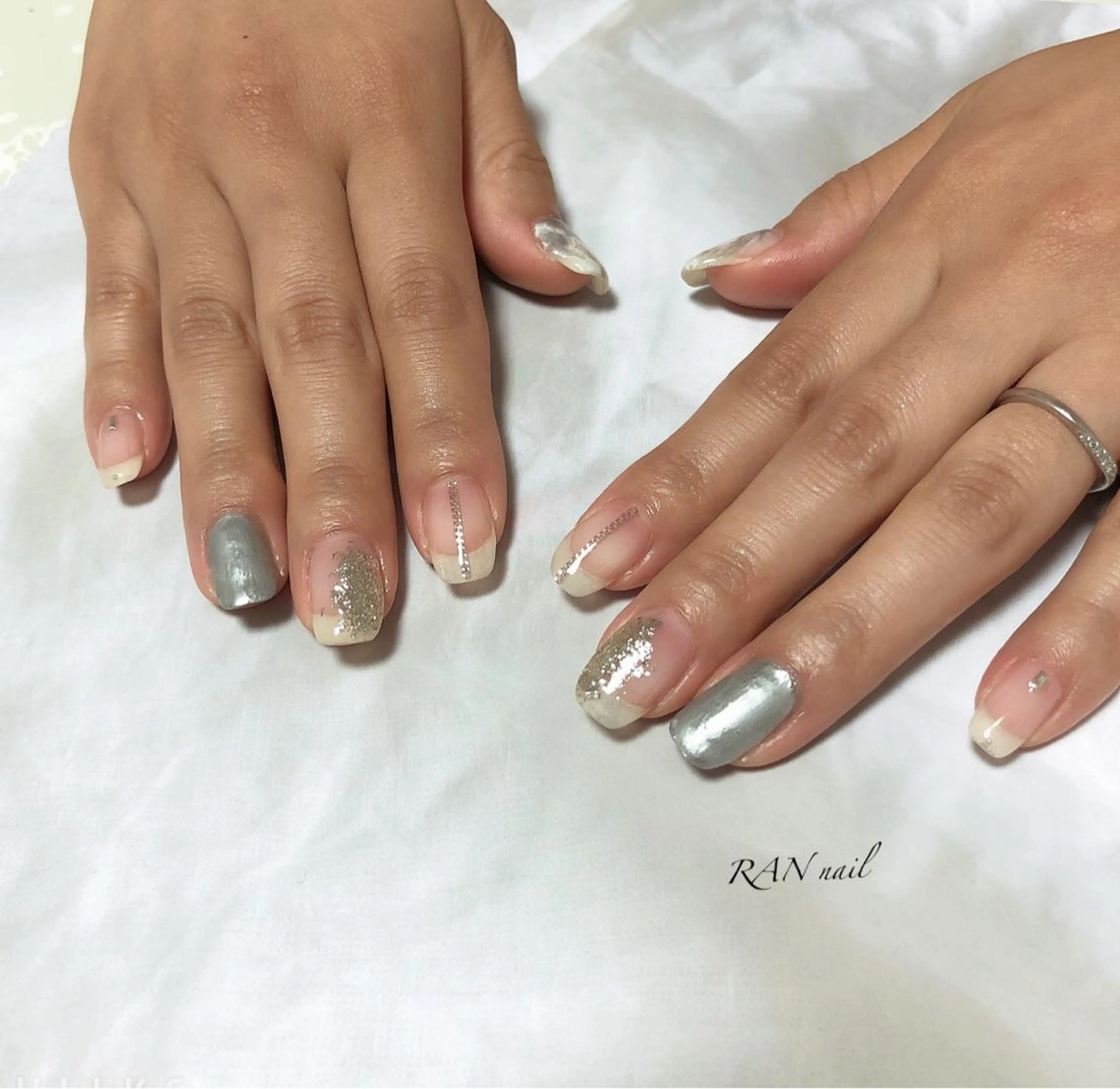 ネイル クリアネイル フットネイル ジェルネイル ラメ(グリッター) オフィスネイル ハンドネイル フットネイル RAN nail 〜ランネイル〜所属・RAN nailのネイルデザイン
