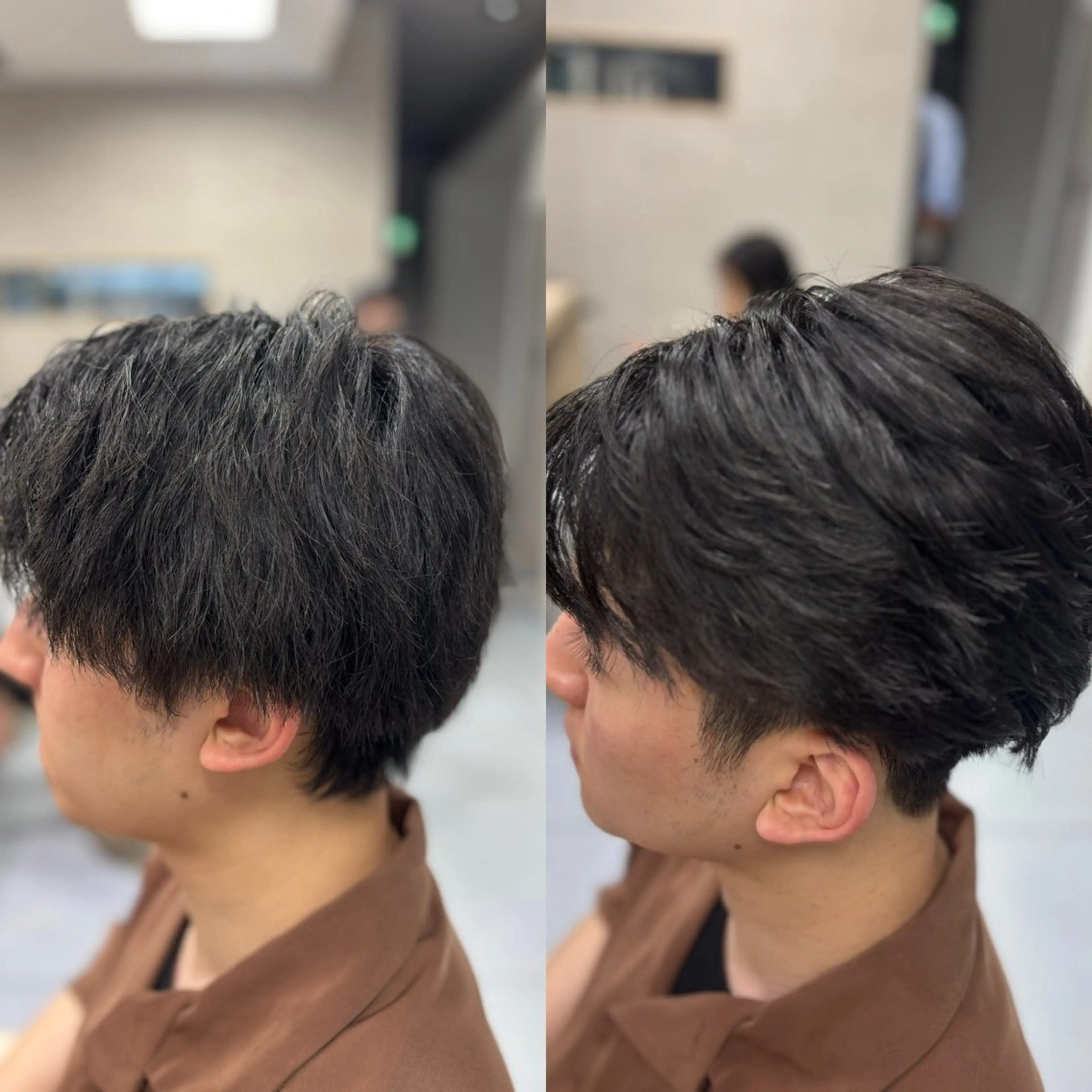 ショート パーマ メンズ カット パーマ メンズ特化透明感 ブリーチカラー/りんのヘアスタイル