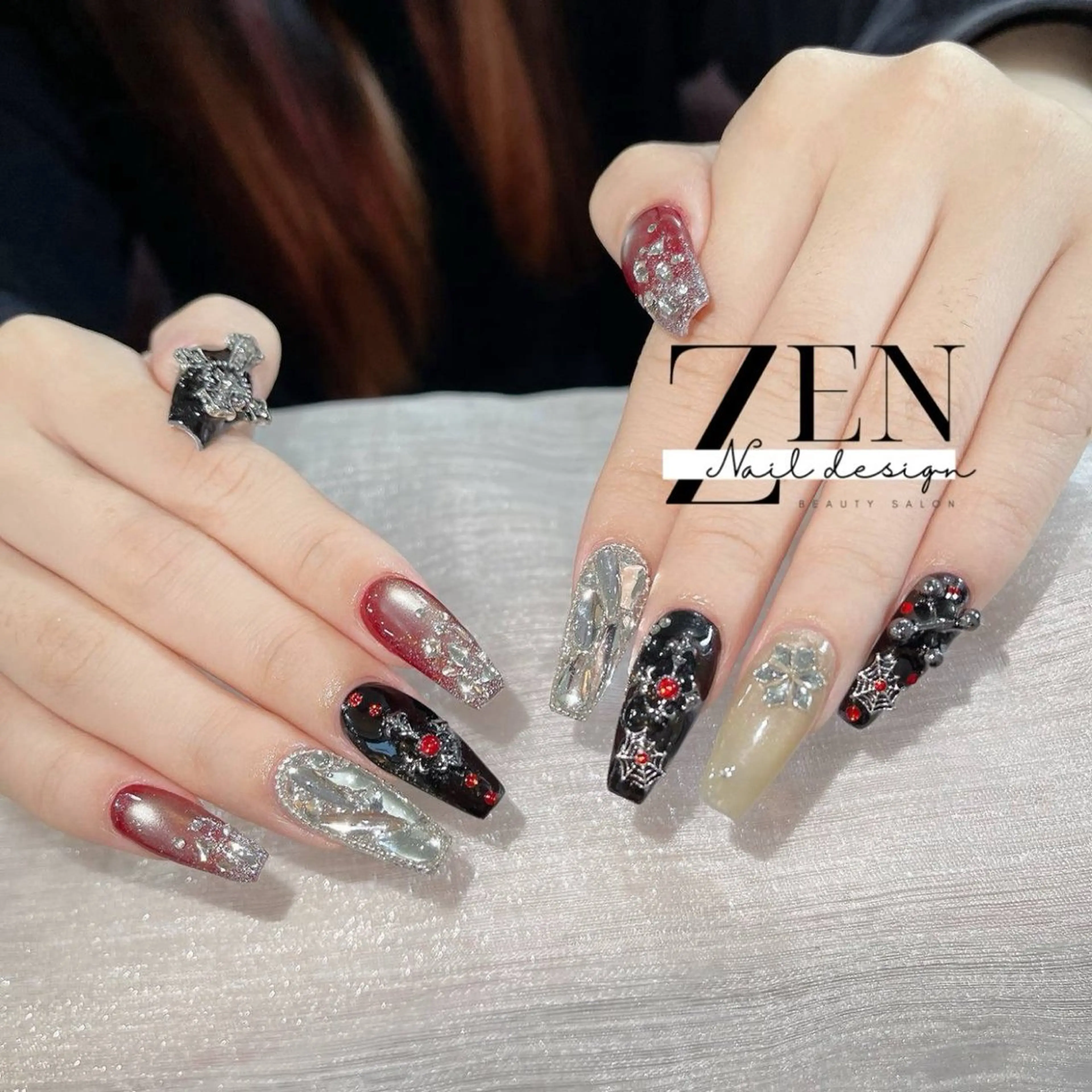 ネイル チークネイル 長さ出し フレンチネイル 韓国ネイル マグネットネイル ハンドネイル Zen Nail Design 池袋のネイルデザイン