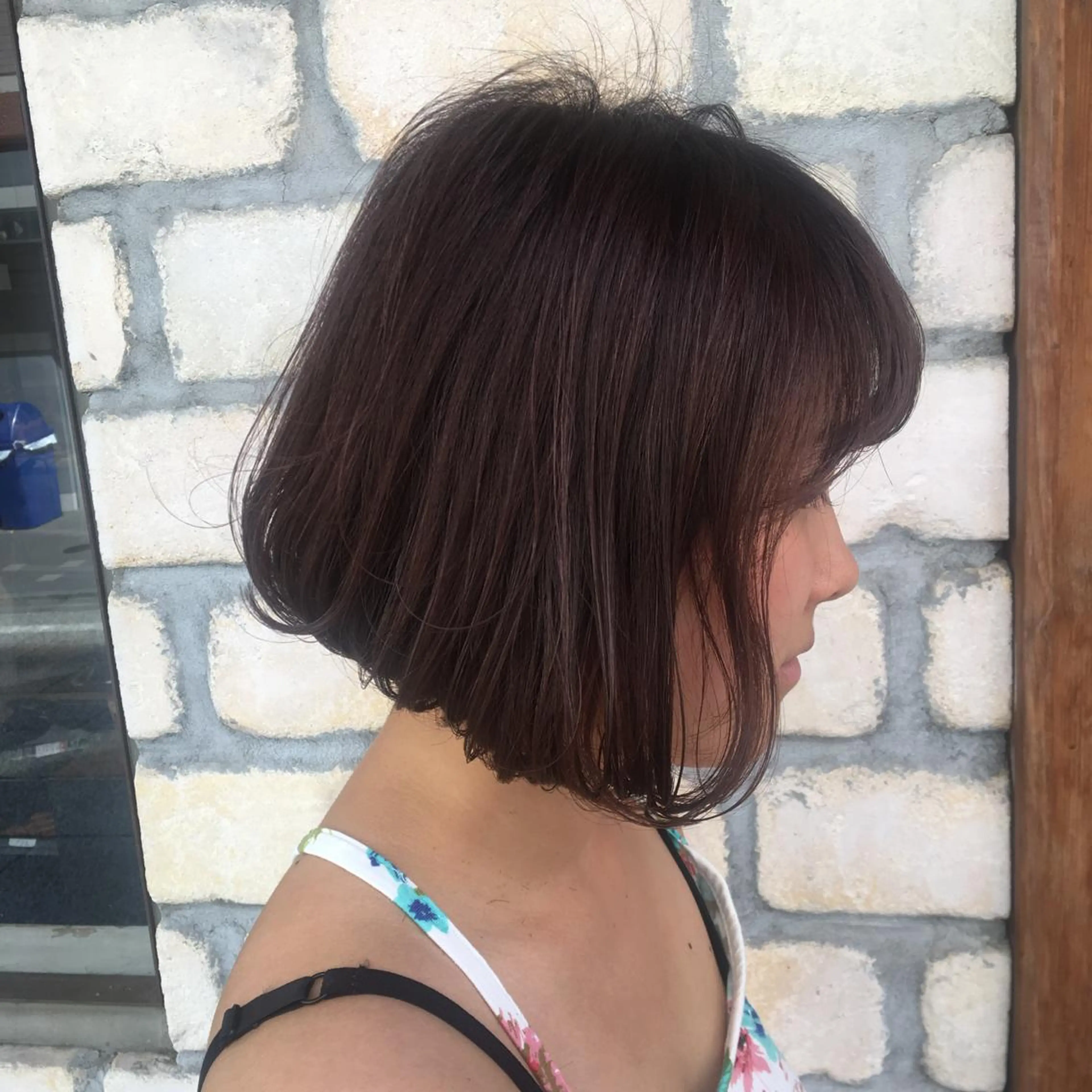 ショート カラー 前下がりボブ ブラウンカラー ピンクカラー ピンクブラウン ボブ emme MIHO♡のヘアスタイル
