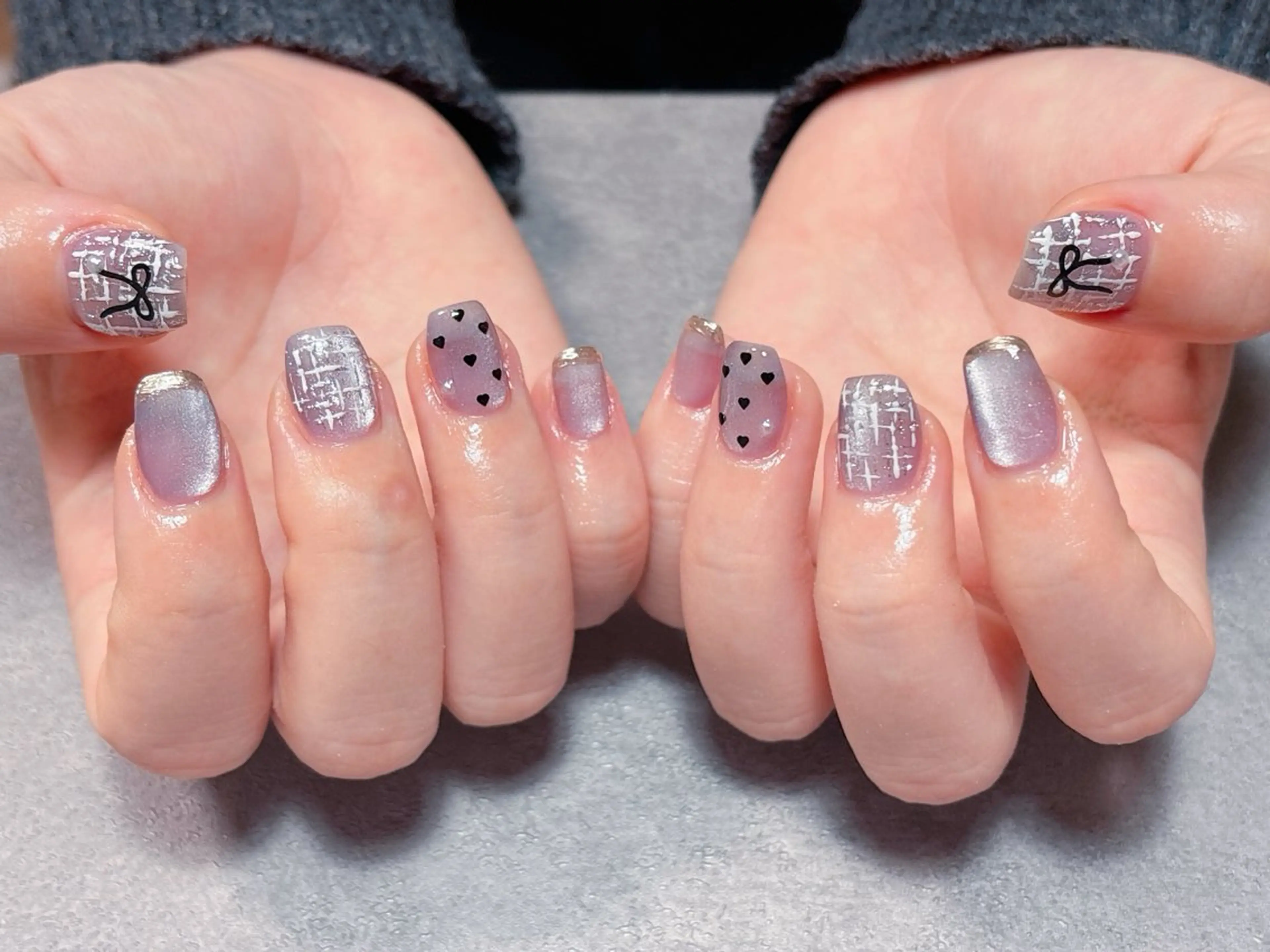 ネイル アートネイル マグネットネイル 冬ネイル クリスマス ハンドネイル ハンドケア ゆ か_Nails💫のネイルデザイン