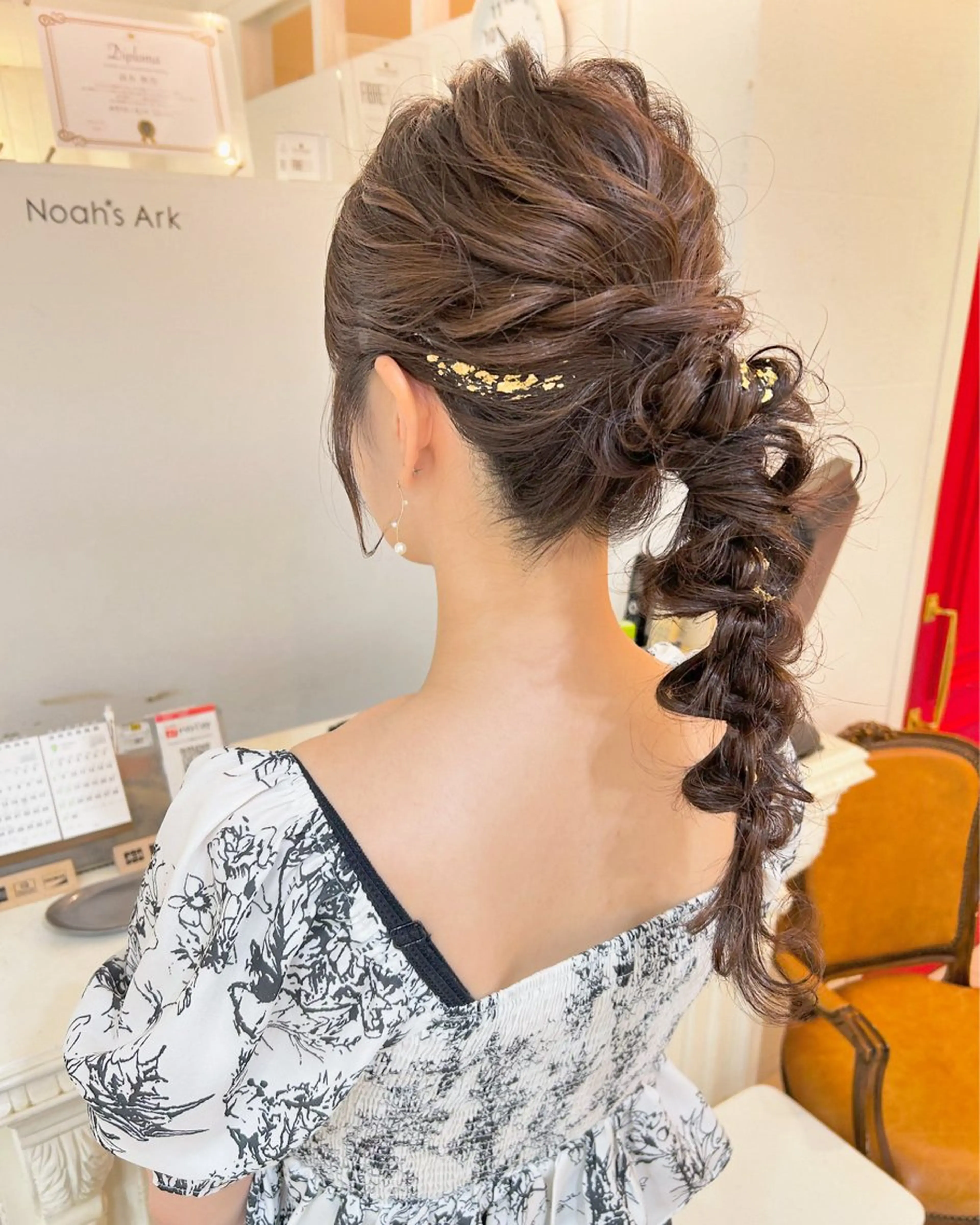 セミロング ヘアアレンジ ヘアセット Noah's　Ark所属・透明感カラー🫧ヘア セット🫧松本菜月の眉毛・アイブロウイメージ