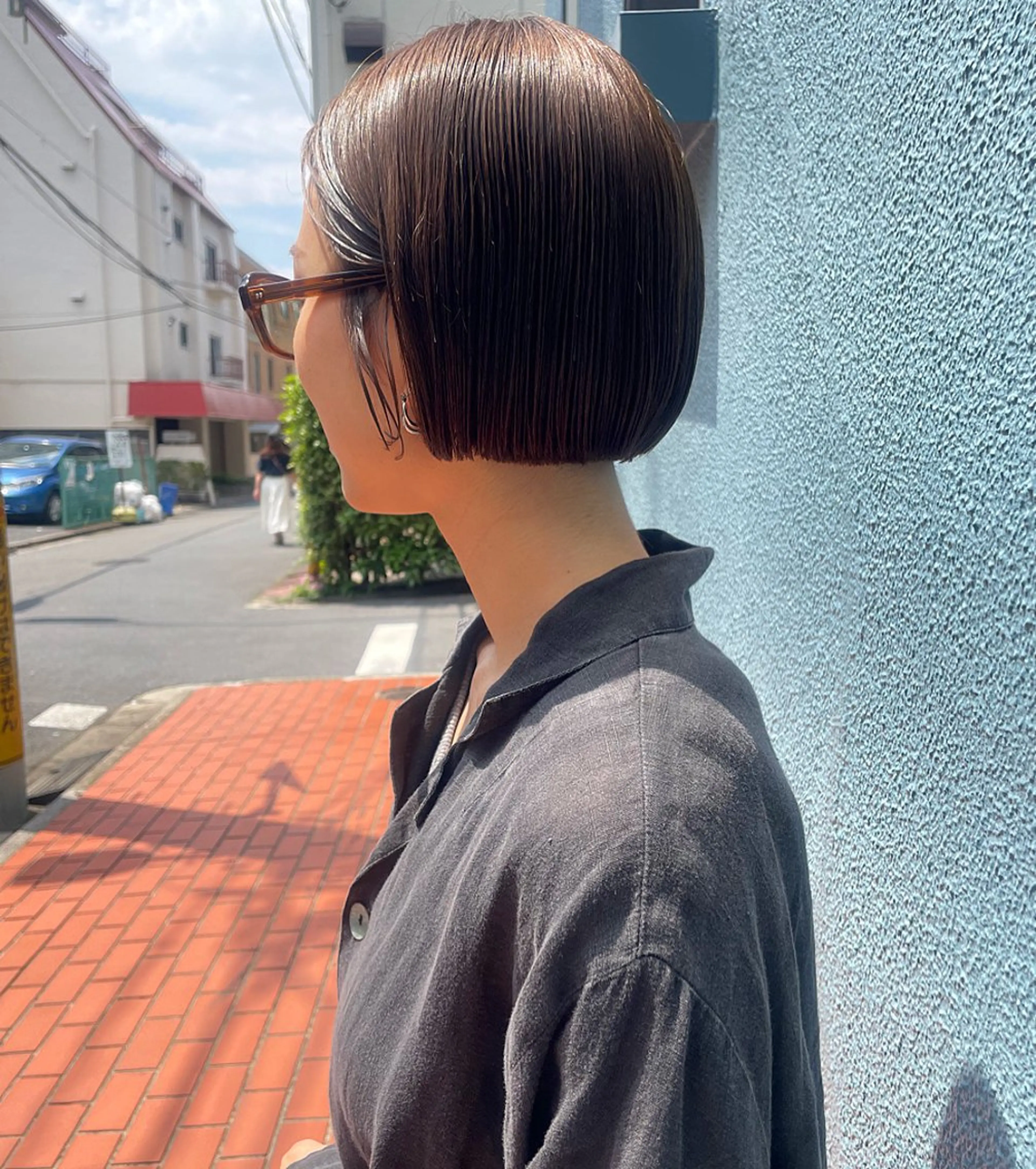 ショート カラー アッシュ ベージュカラー ボブ カット ヘアカラー トリートメント tim.所属・🪐ナチュラルモード ヘア🪐honokaのヘアスタイル