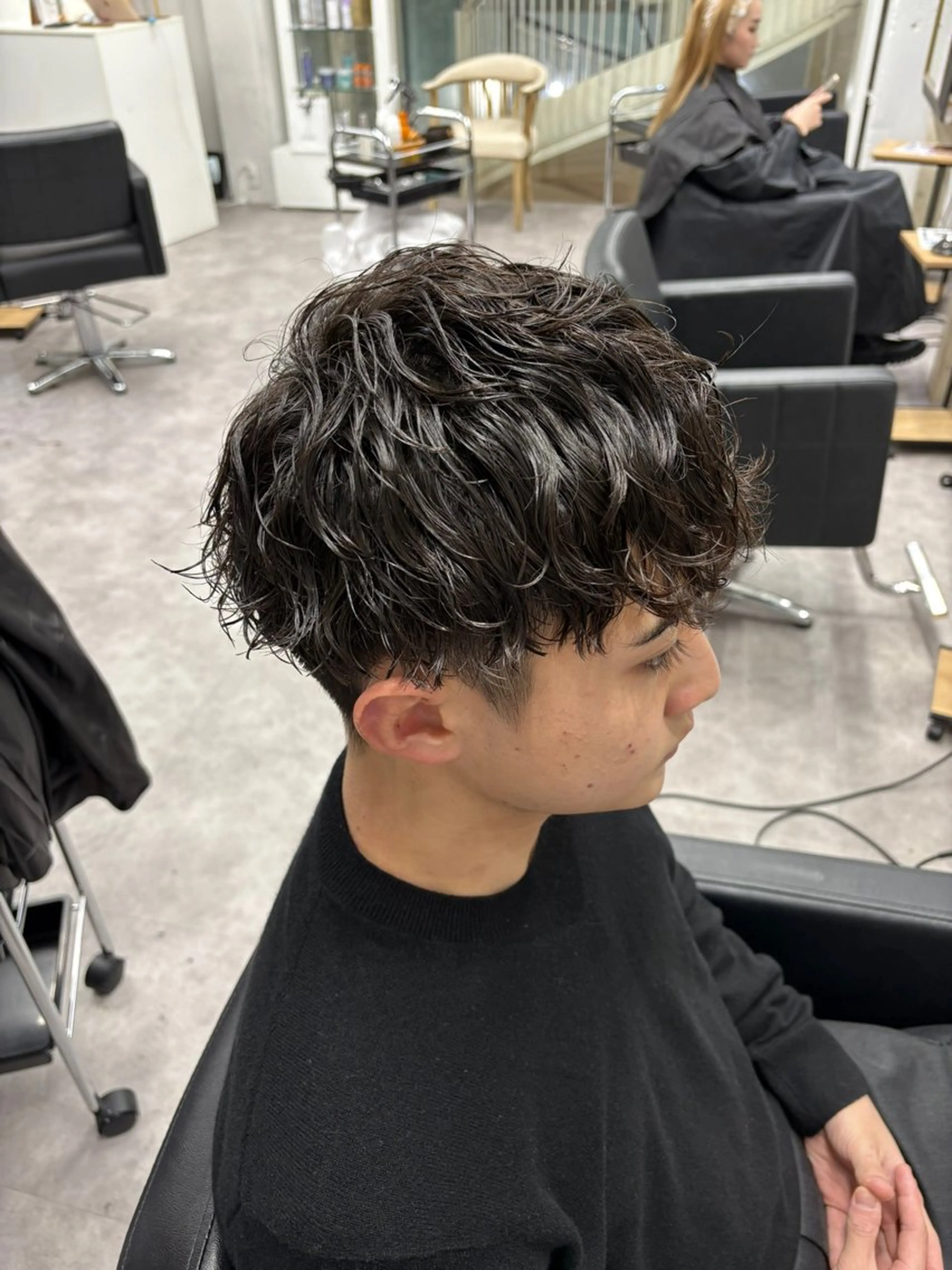 パーマ メンズ カット パーマ 笹江 瑞穂のヘアスタイル