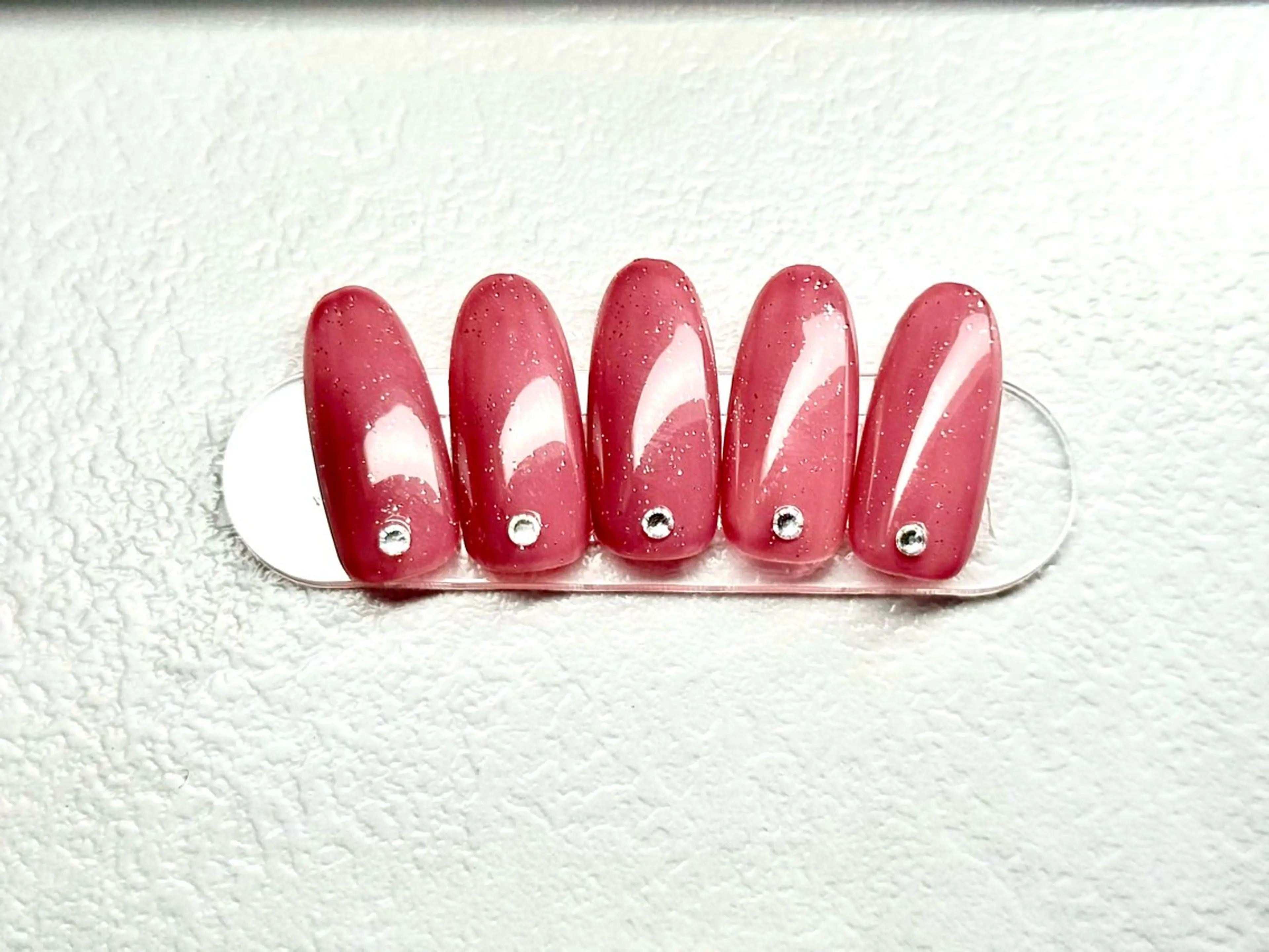 ネイル ラメ(グリッター) ピンク MILImili nailのネイルデザイン