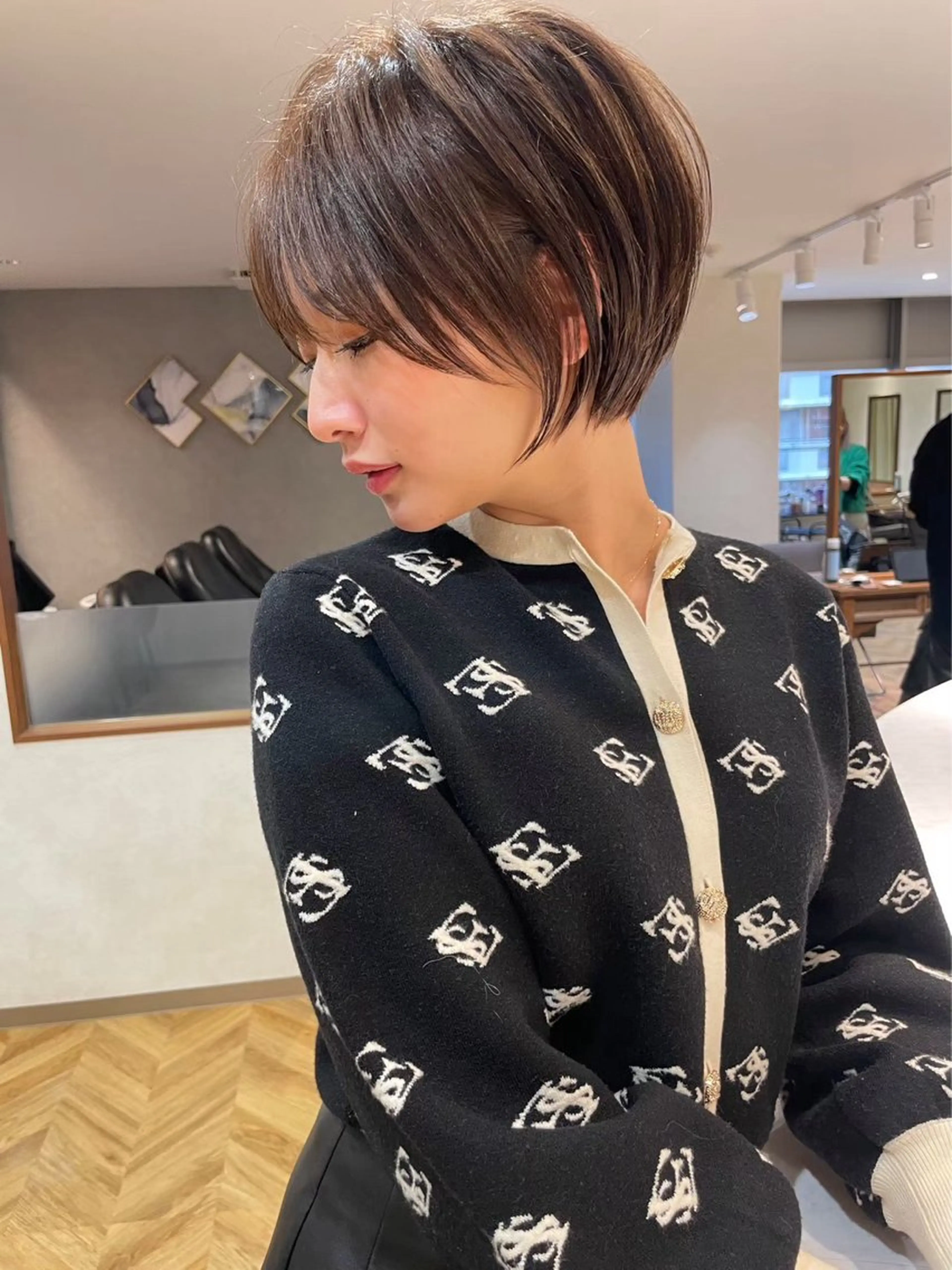 ショート カラー ダブルカラー 韓国ヘアKYONのヘアスタイル