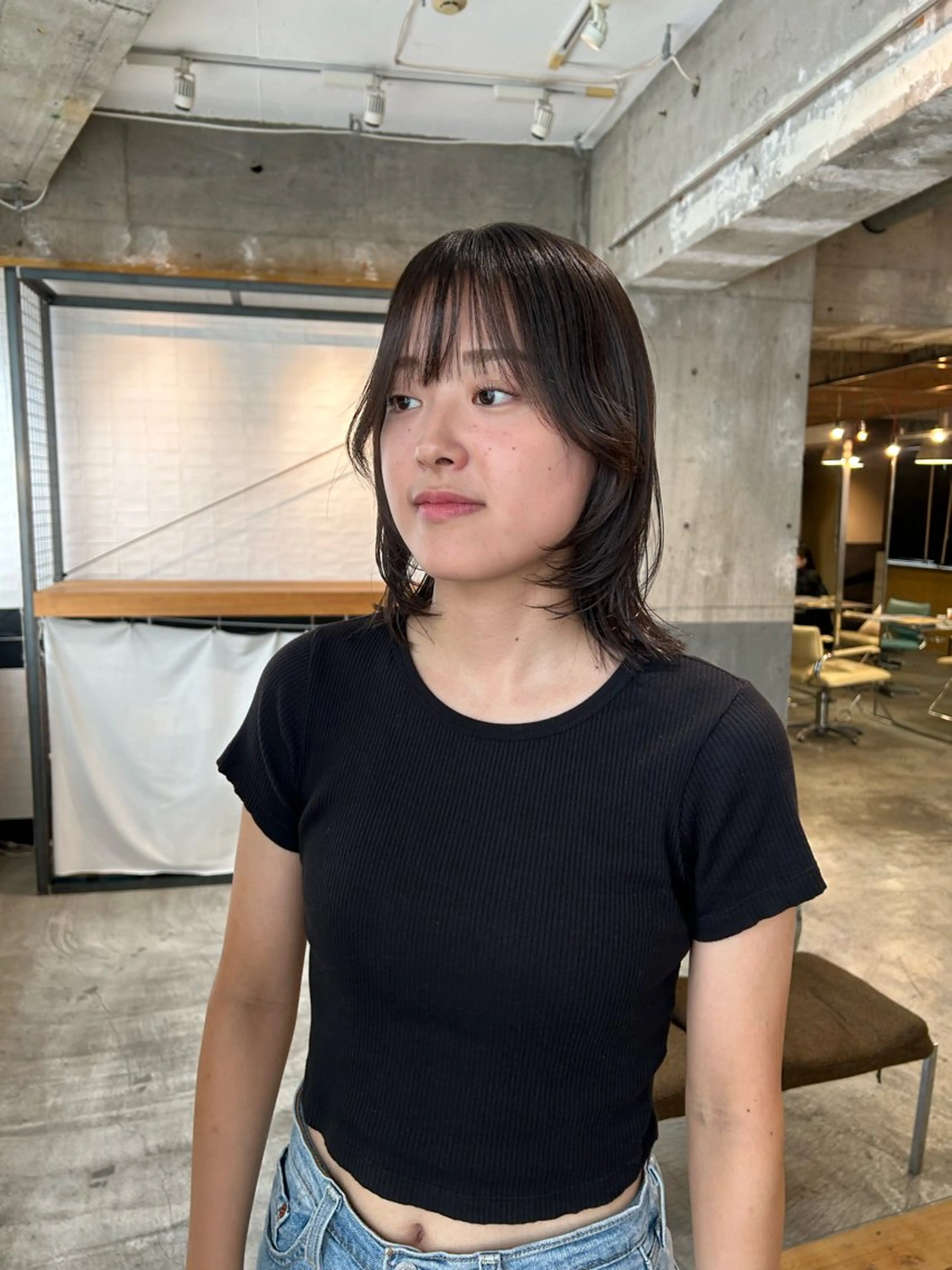 ミディアム カラー ミディアムレイヤー レイヤーカット カット 丸みショート /NAGISAのヘアスタイル