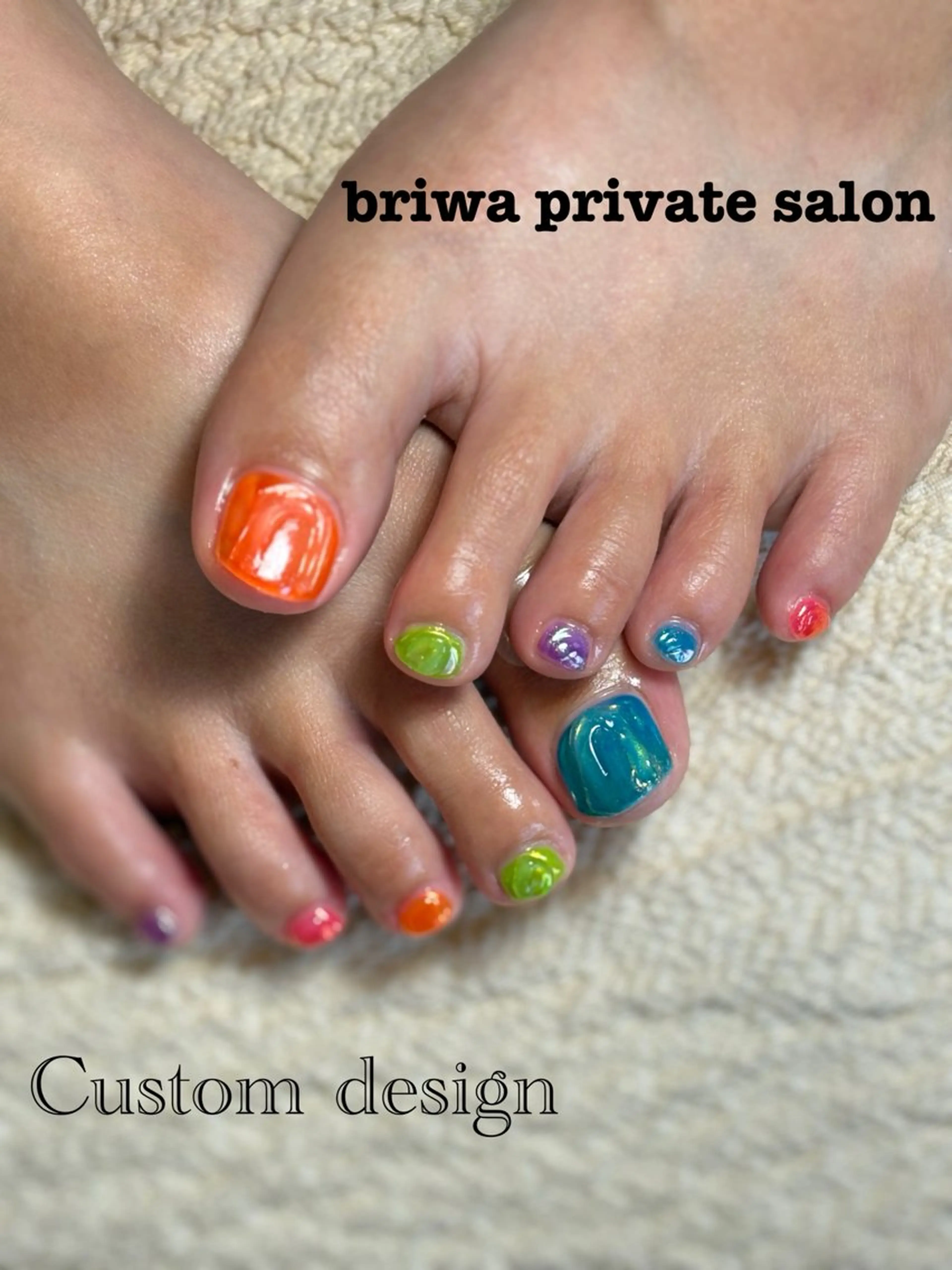 ネイル フットネイル Briwa✨nail 💅enoi ❤︎のネイルデザイン