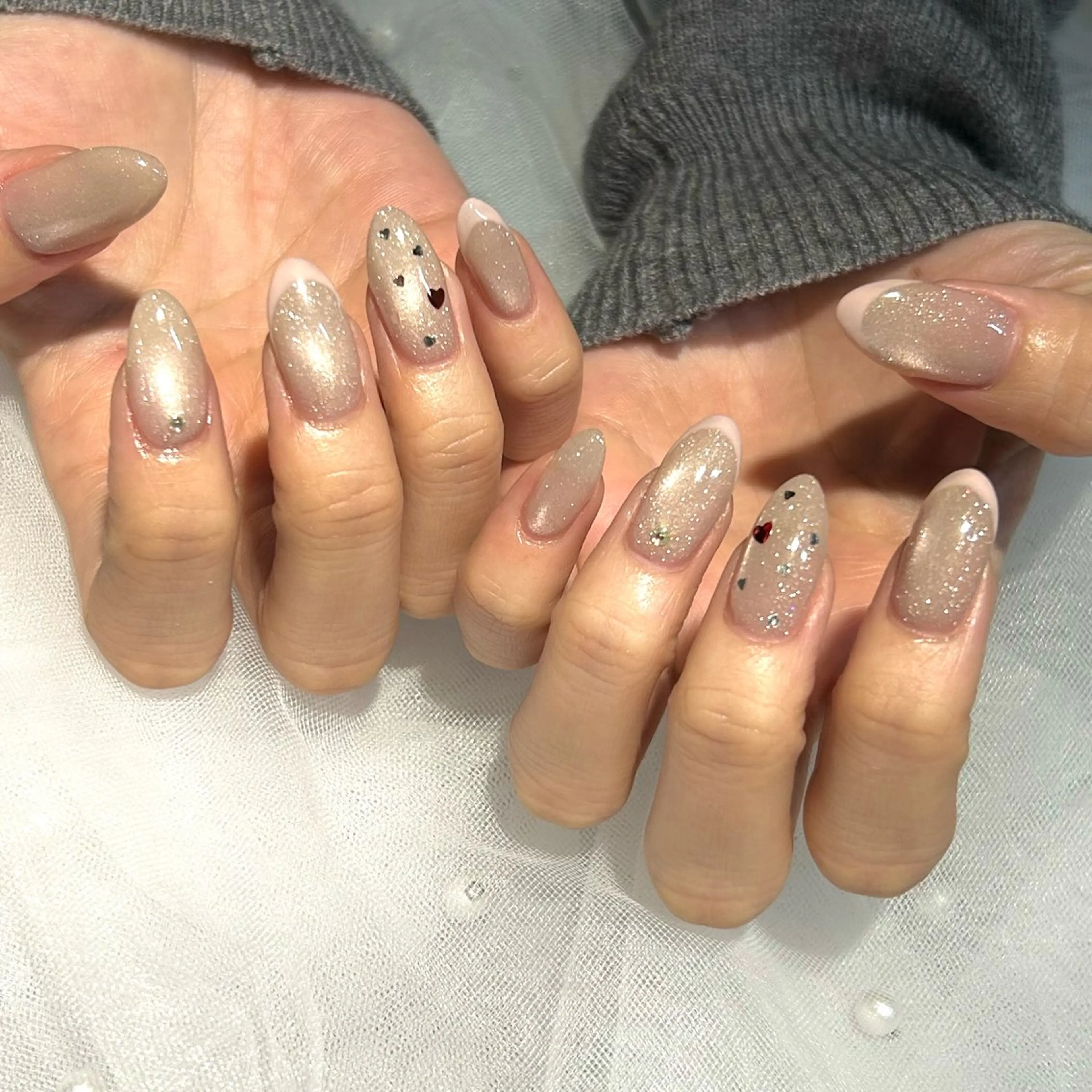 ネイル ハンドネイル BULLION ☁️kurumi☁️のネイルデザイン