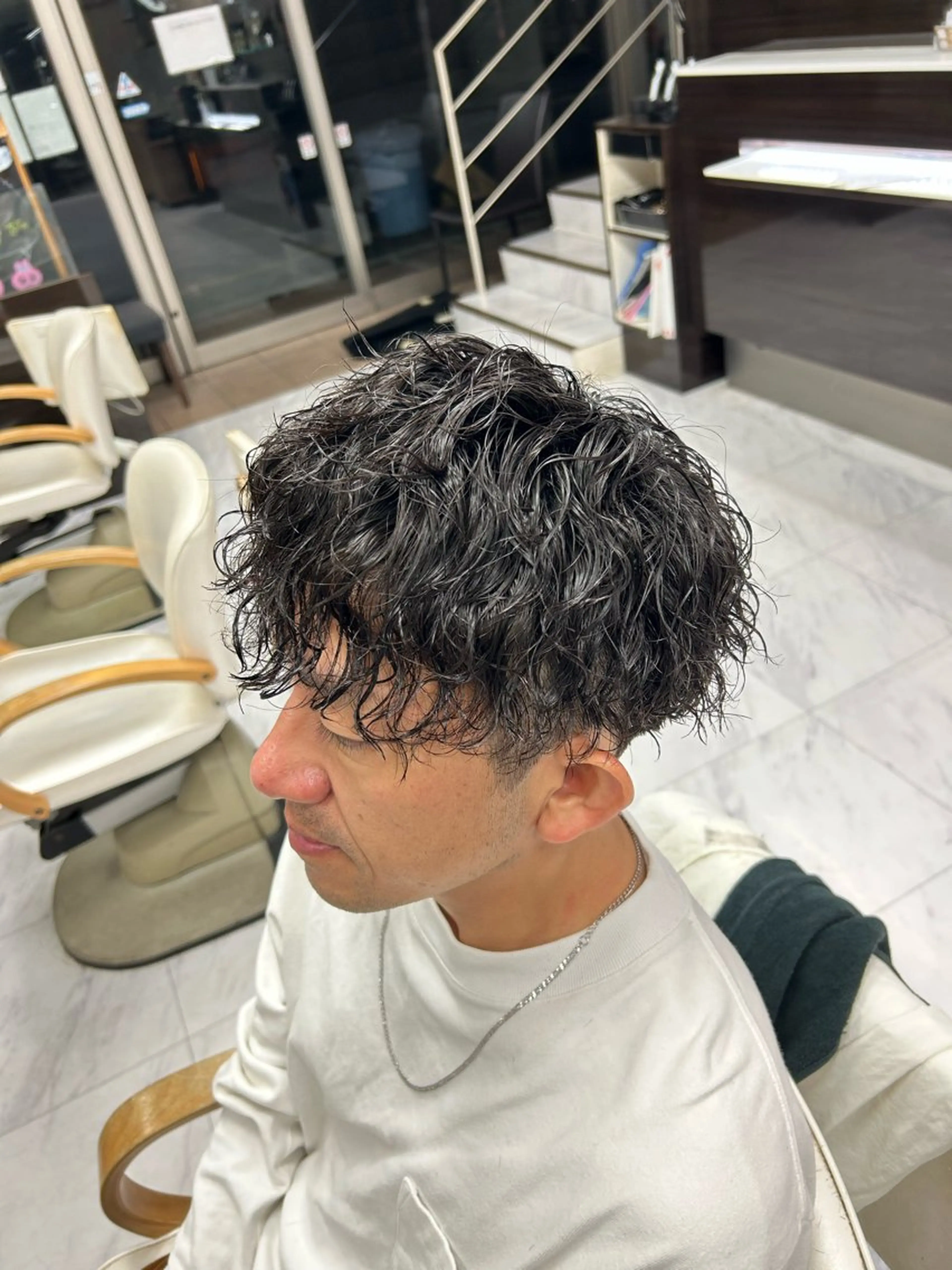 ショート パーマ メンズ メンズパーマ ツイストスパイラルパーマ スパイラルパーマ カット パーマ トリートメント メンズパーマ 💈後閑和真💈のヘアスタイル
